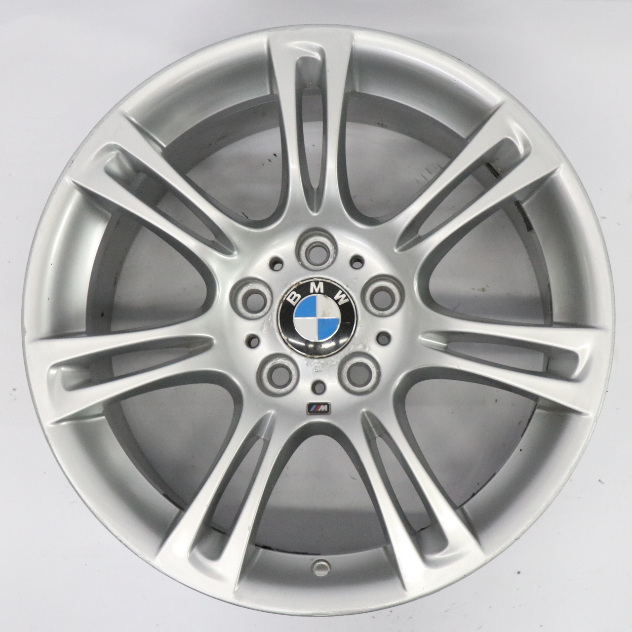 BMW F10 F11 F12 Silver Wheel Alloy Rim M Double Spoke 350 9J 18" ET:44 7842651