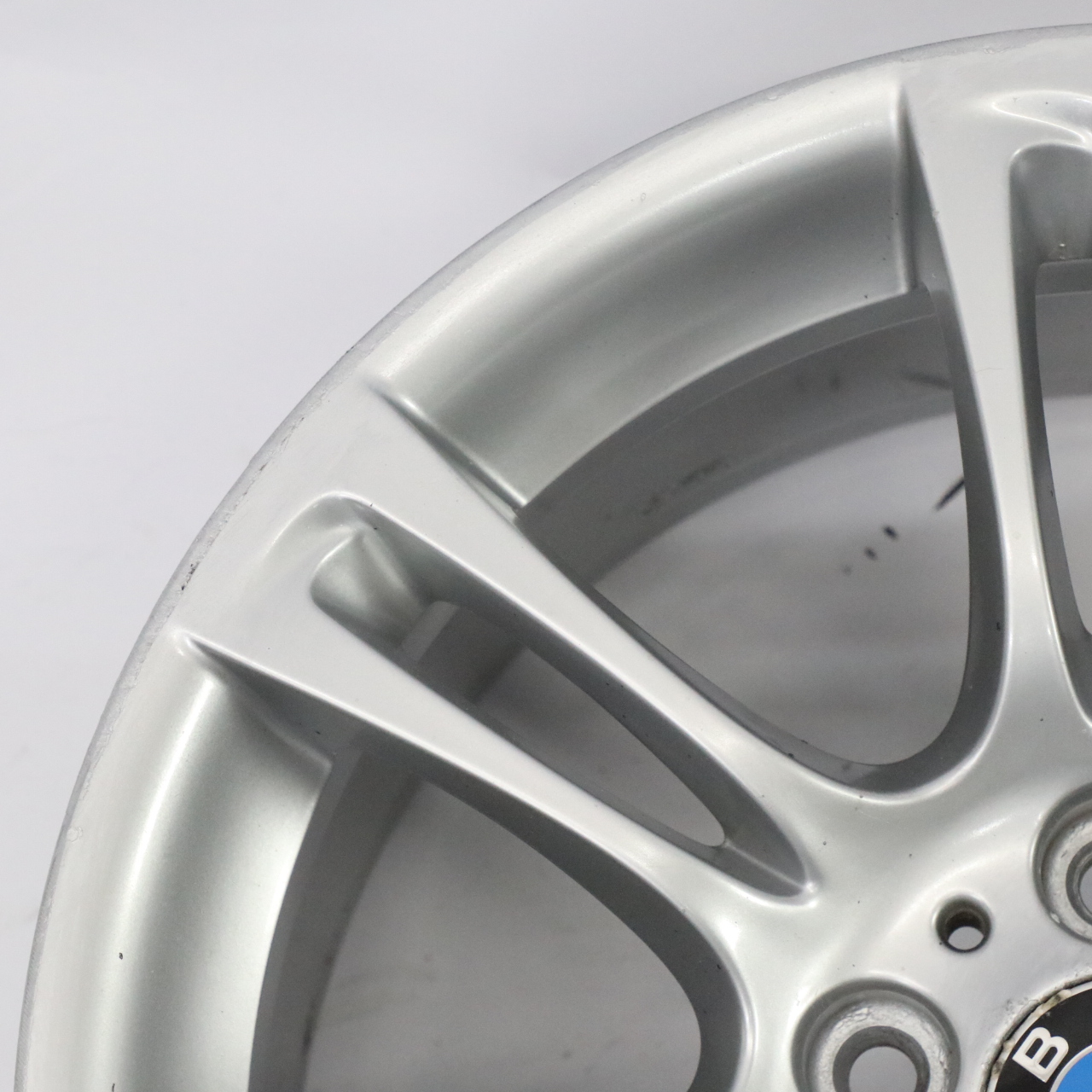 BMW F10 F11 F12 Silver Wheel Alloy Rim M Double Spoke 350 9J 18" ET:44 7842651