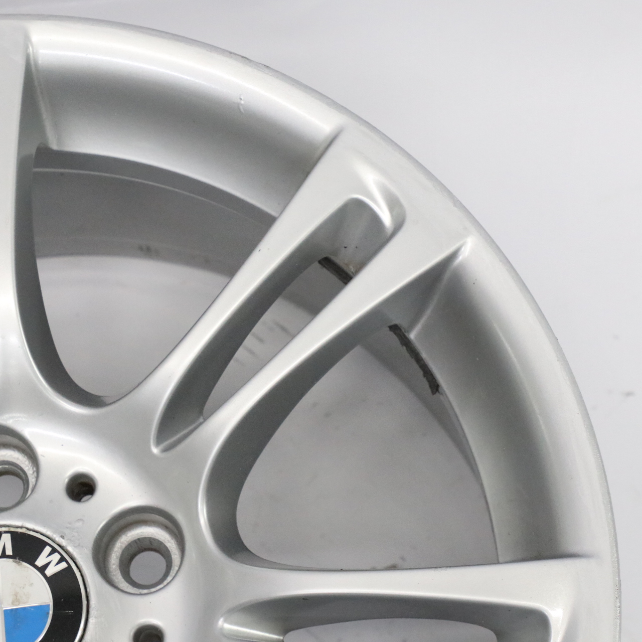 BMW F10 F11 F12 Silver Wheel Alloy Rim M Double Spoke 350 9J 18" ET:44 7842651