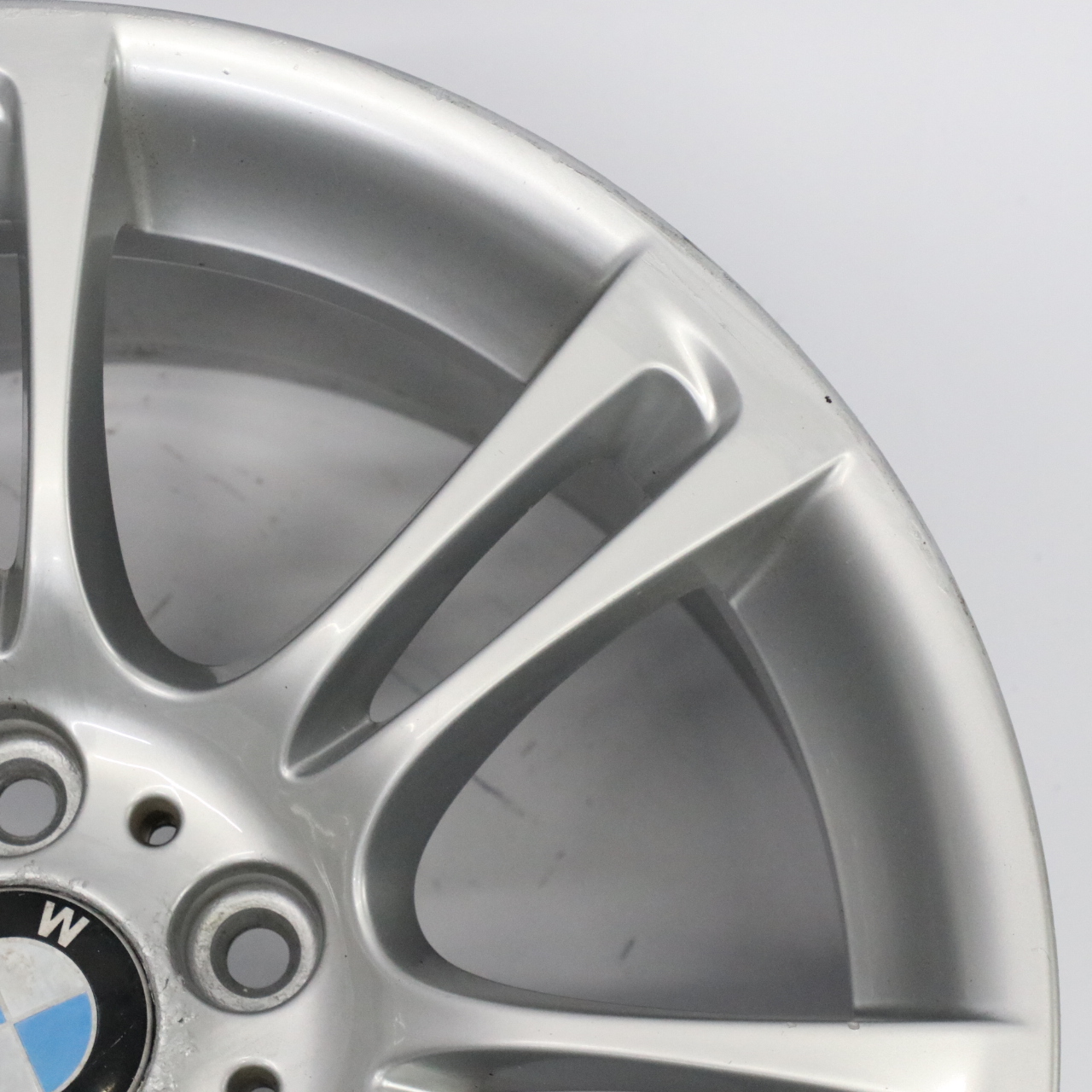 BMW F10 F11 F12 Silver Wheel Alloy Rim M Double Spoke 350 9J 18" ET:44 7842651