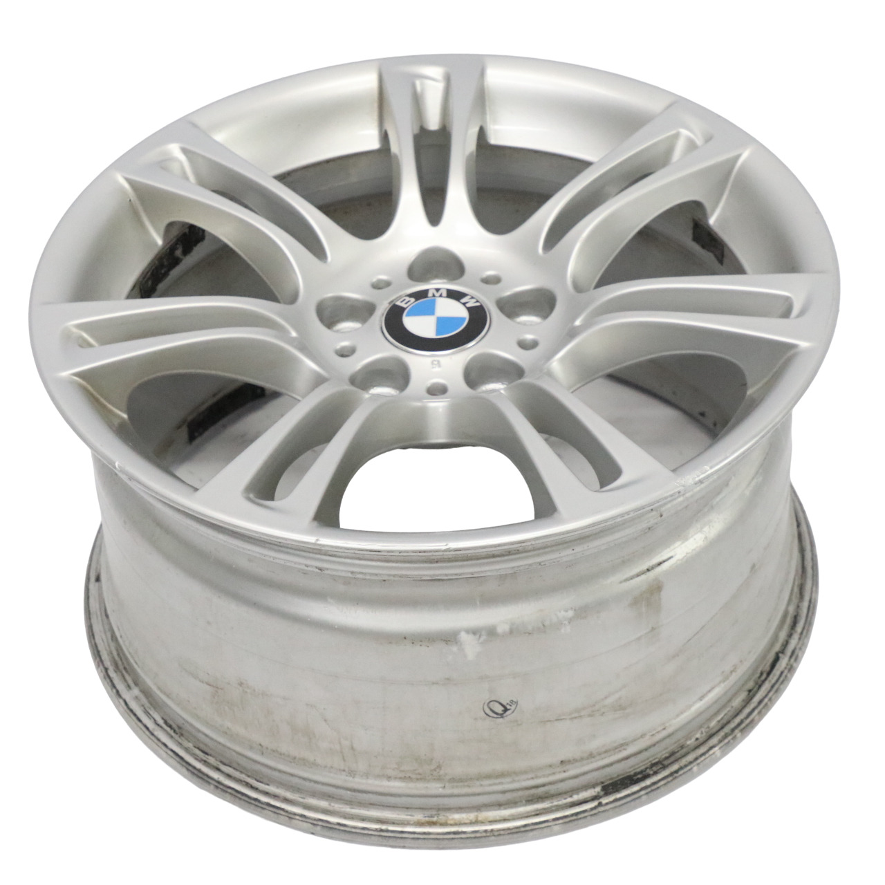 BMW F10 F11 F12 Silver Wheel Alloy Rim M Double Spoke 350 9J 18" ET:44 7842651