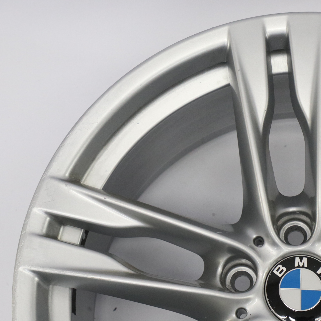 BMW F06 F12 Silver Rear Wheel Alloy Rim 20" ET:44 9J M Double Spoke 373 7843716