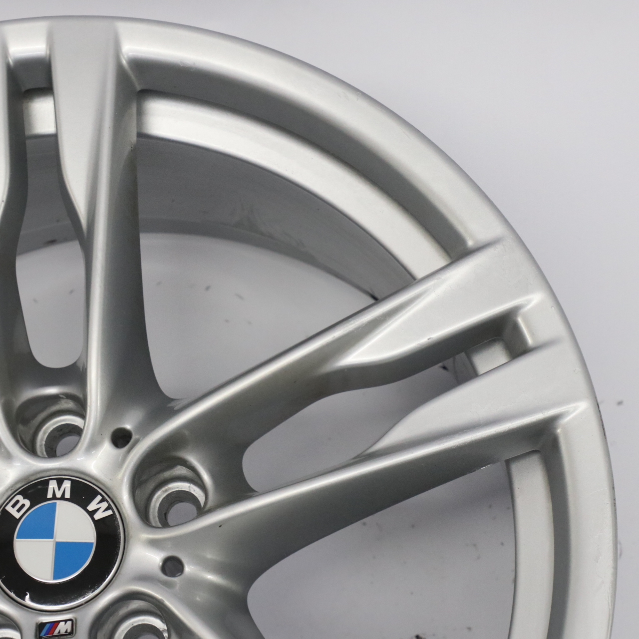 BMW F06 F12 Silver Rear Wheel Alloy Rim 20" ET:44 9J M Double Spoke 373 7843716