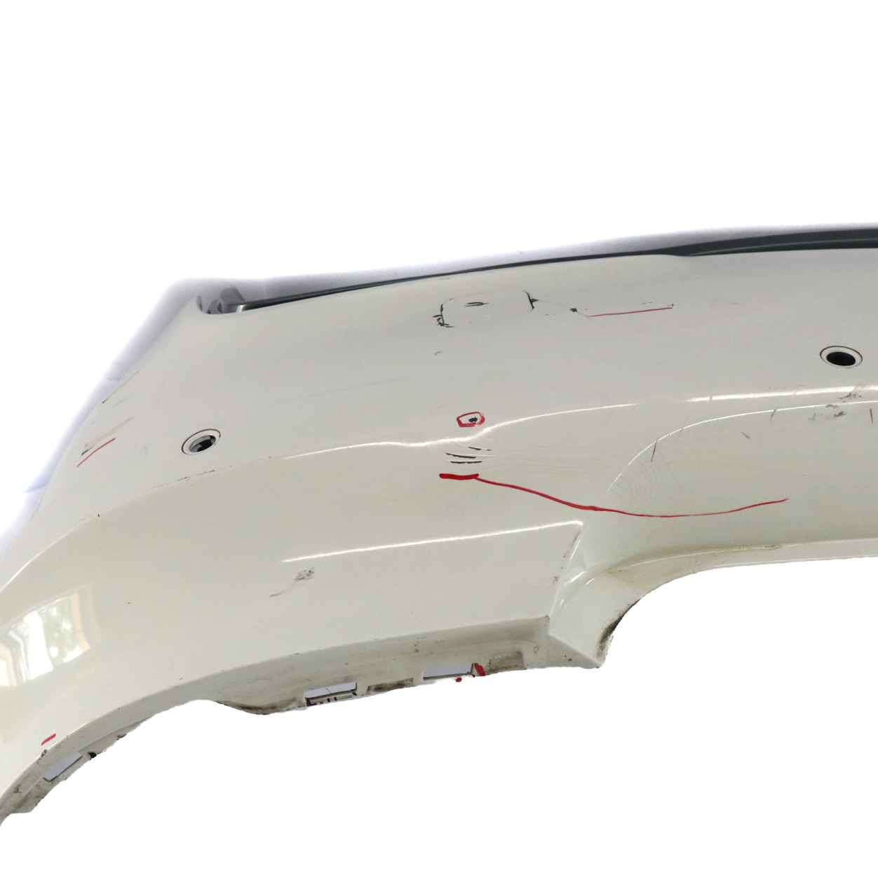 BMW E82 Rear Bumper M Sport Look Coupe Trim Panel Alpinweiss White - 300 TAIWAN