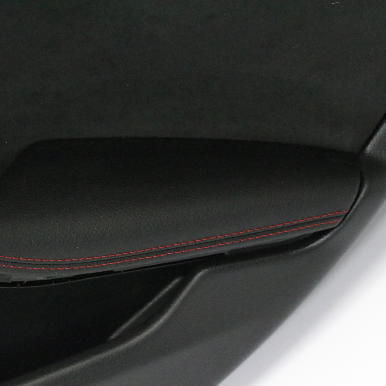 Mercedes C117 Door Card Rear Right O/S Lining Panel Leather Black Red Threads