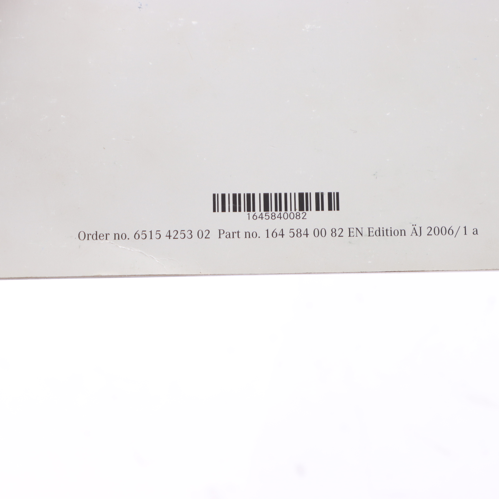 Manual Mercedes W164 M-Class Owner's Manual Book Case Cover A1645840082