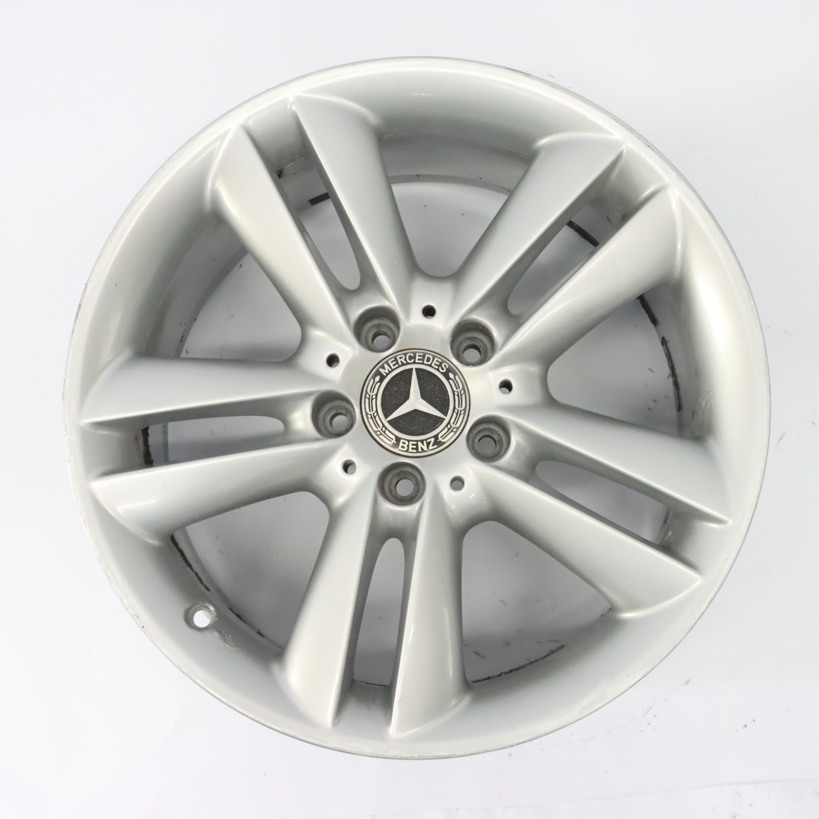 Mercedes C209 Silver Alloy Wheel Rim Double Spoke 17" 8.5J ET:30 A2094014302