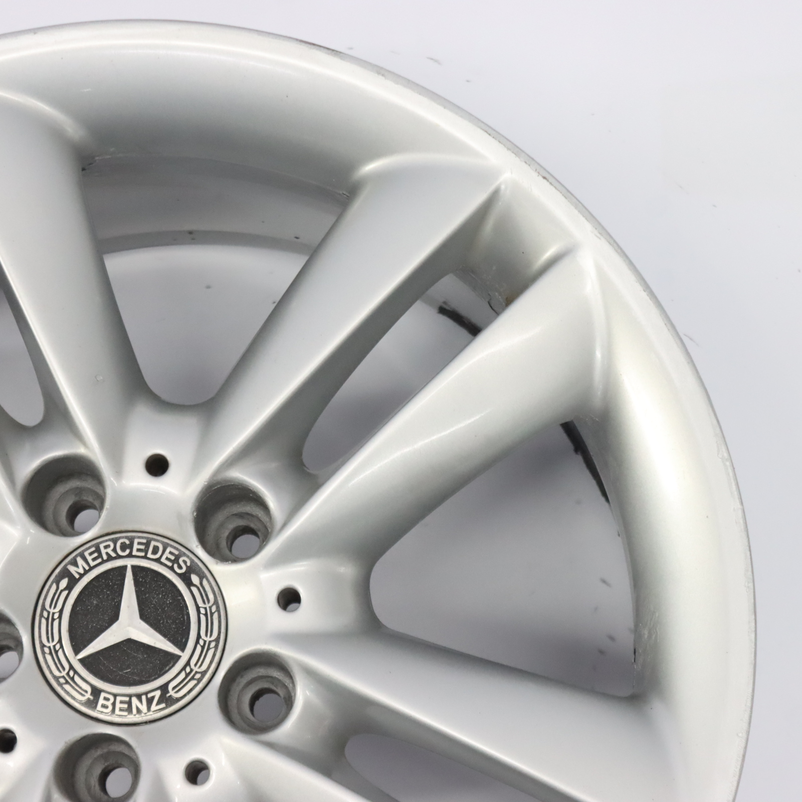 Mercedes C209 Silver Alloy Wheel Rim Double Spoke 17" 8.5J ET:30 A2094014302