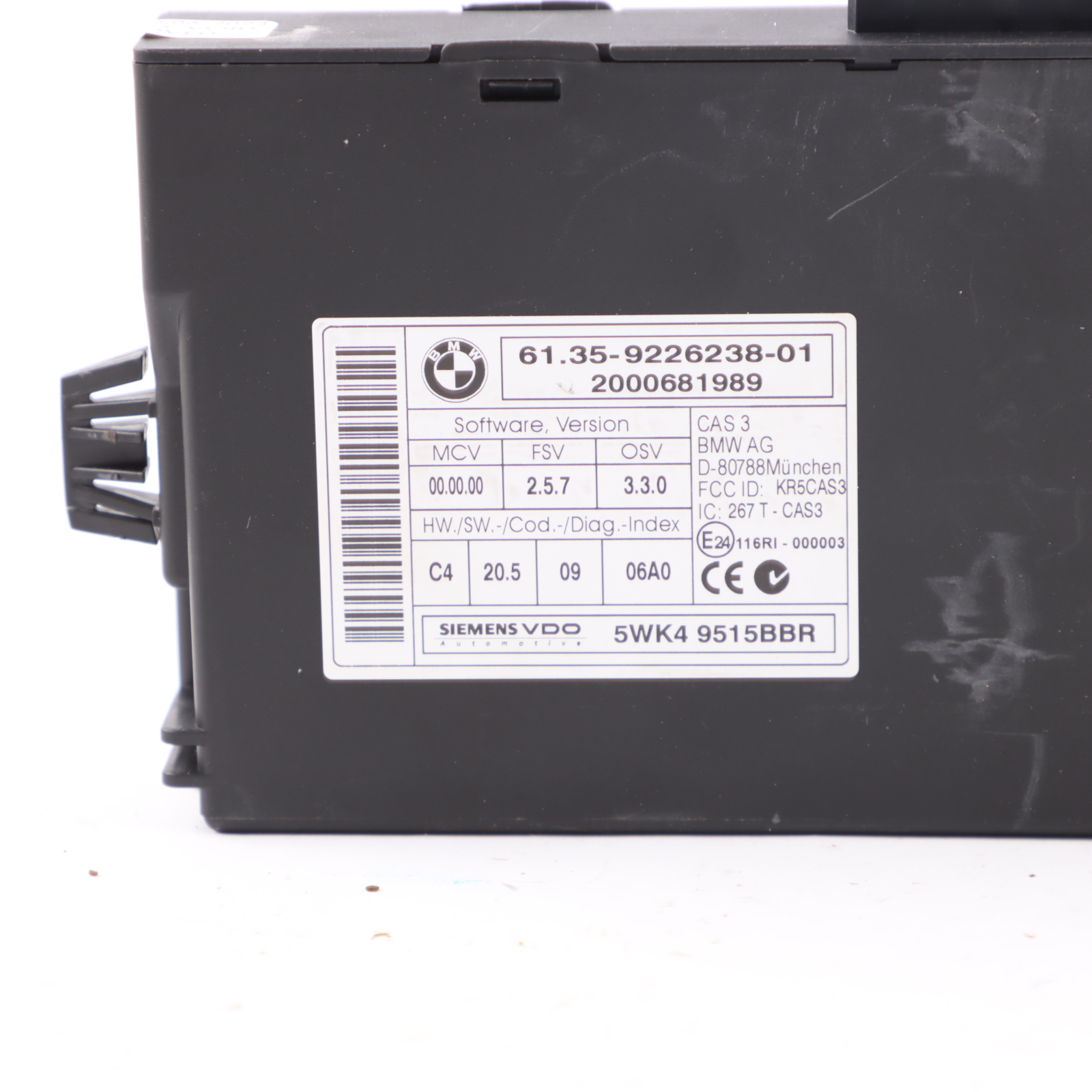 BMW E87 LCI E90 E91 120i 320i Petrol N43 170HP ECU KIT DME 7599881 CAS3 + 2 Keys