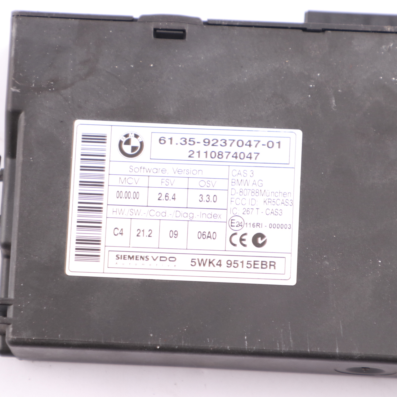 BMW E87 LCI E90 N43 116i 316i 2.0 Engine Unit ECU Kit DME 7621178 CAS3 Keys