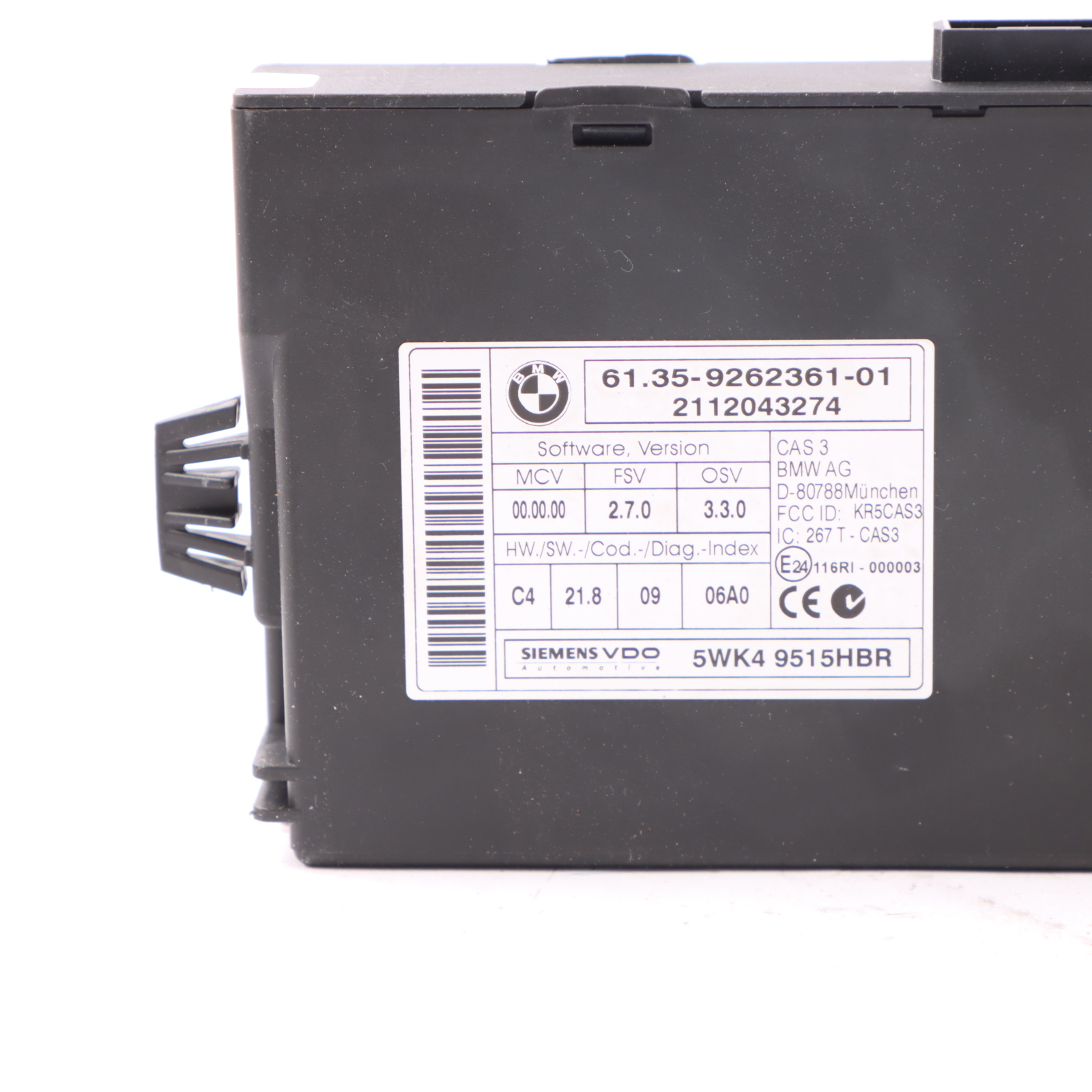 BMW 1 Series E81 E87 LCI N43 118i 143HP ECU Kit DME 7621178 CAS3 Key Manual