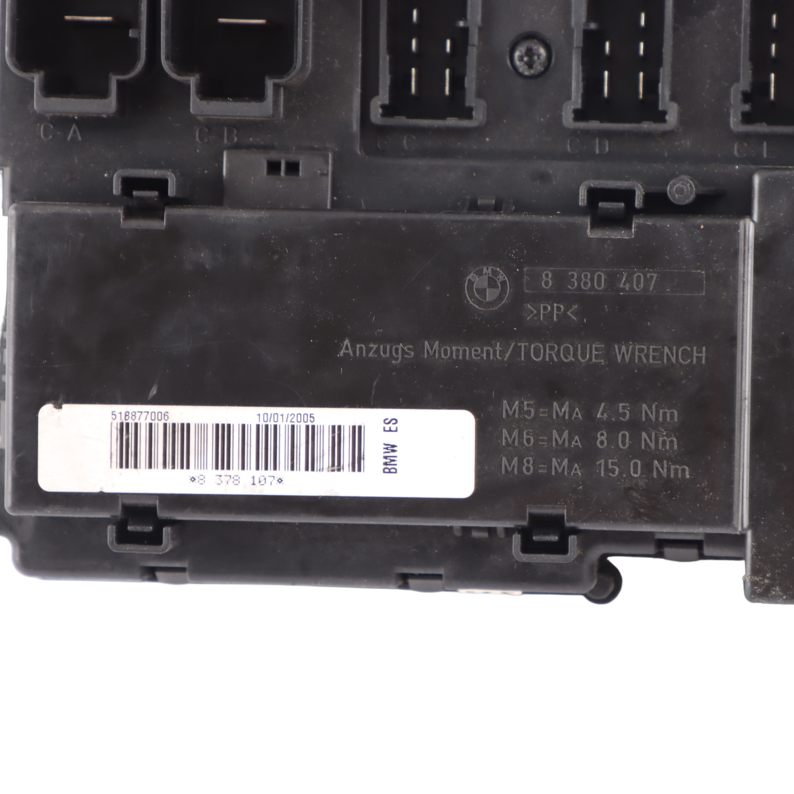 BMW X5 E53 Power Distribution Fusebox Cover Fuse Box 8380407