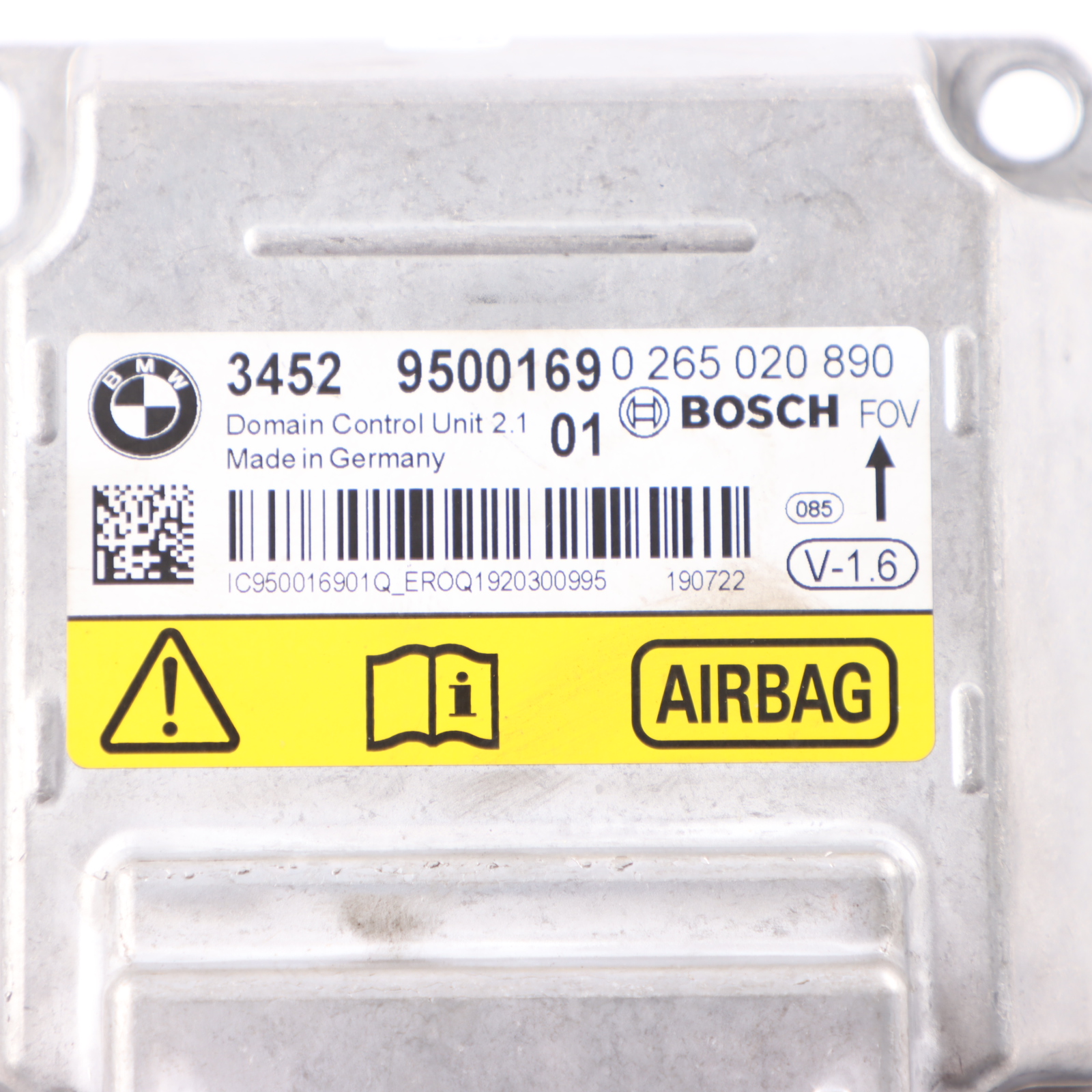 BMW F87 Air Module Control Unit ECU Bosch 9500169