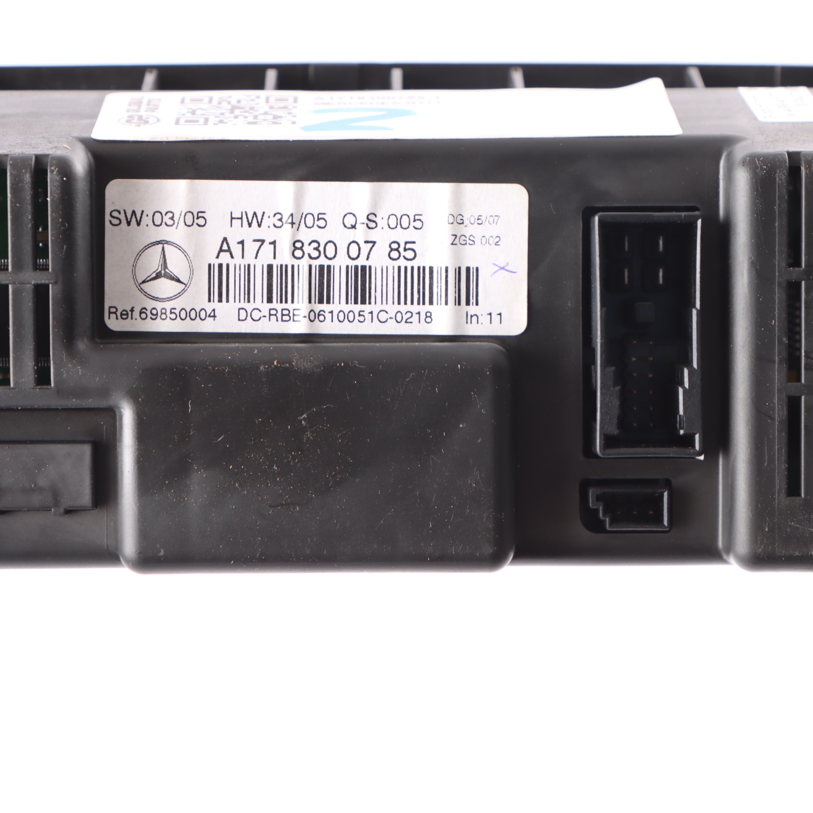 Mercedes R171 Heater Climate Conditioning Control Panel A1718300785