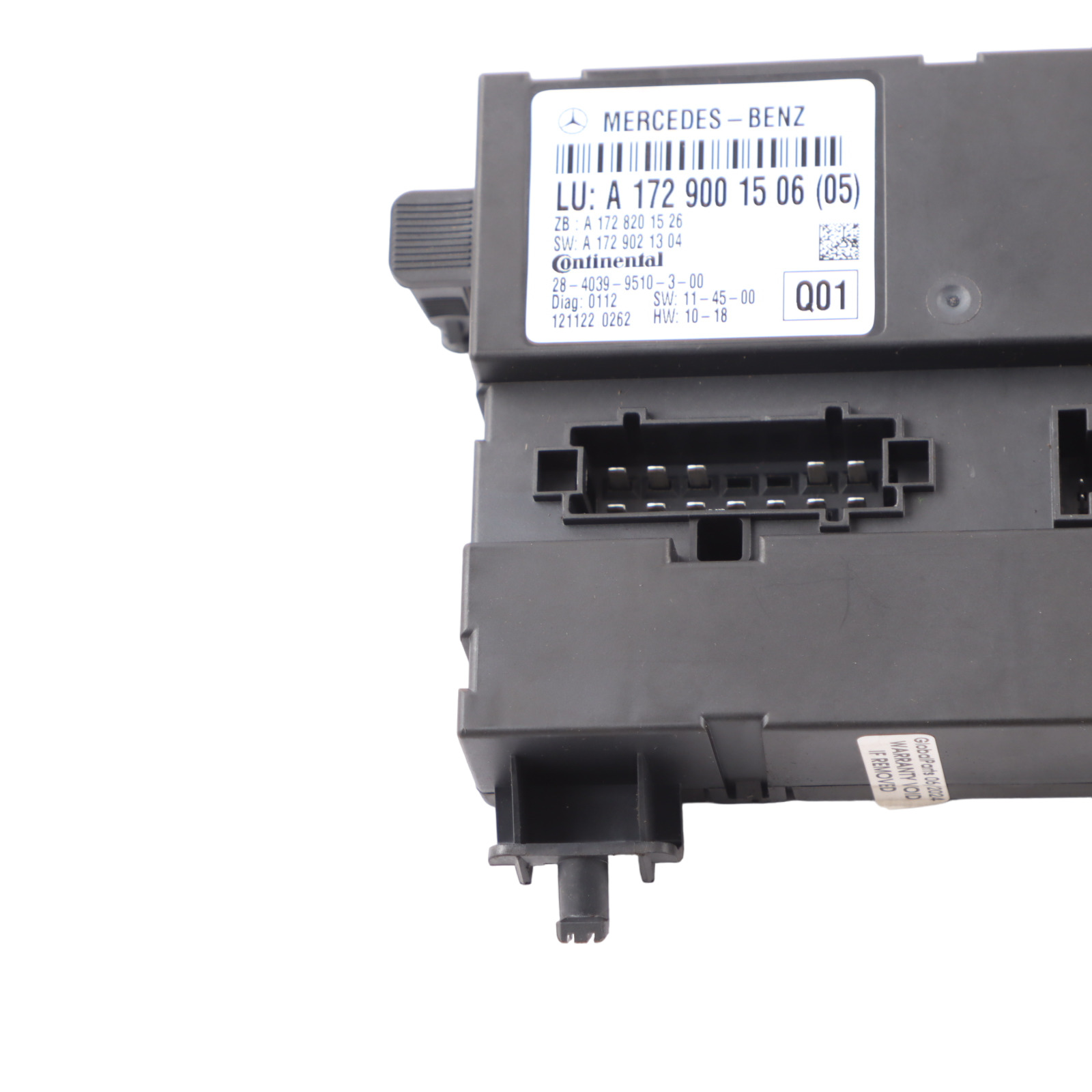 Mercedes R172 Convertible Roof Control Module ECU A1729001506