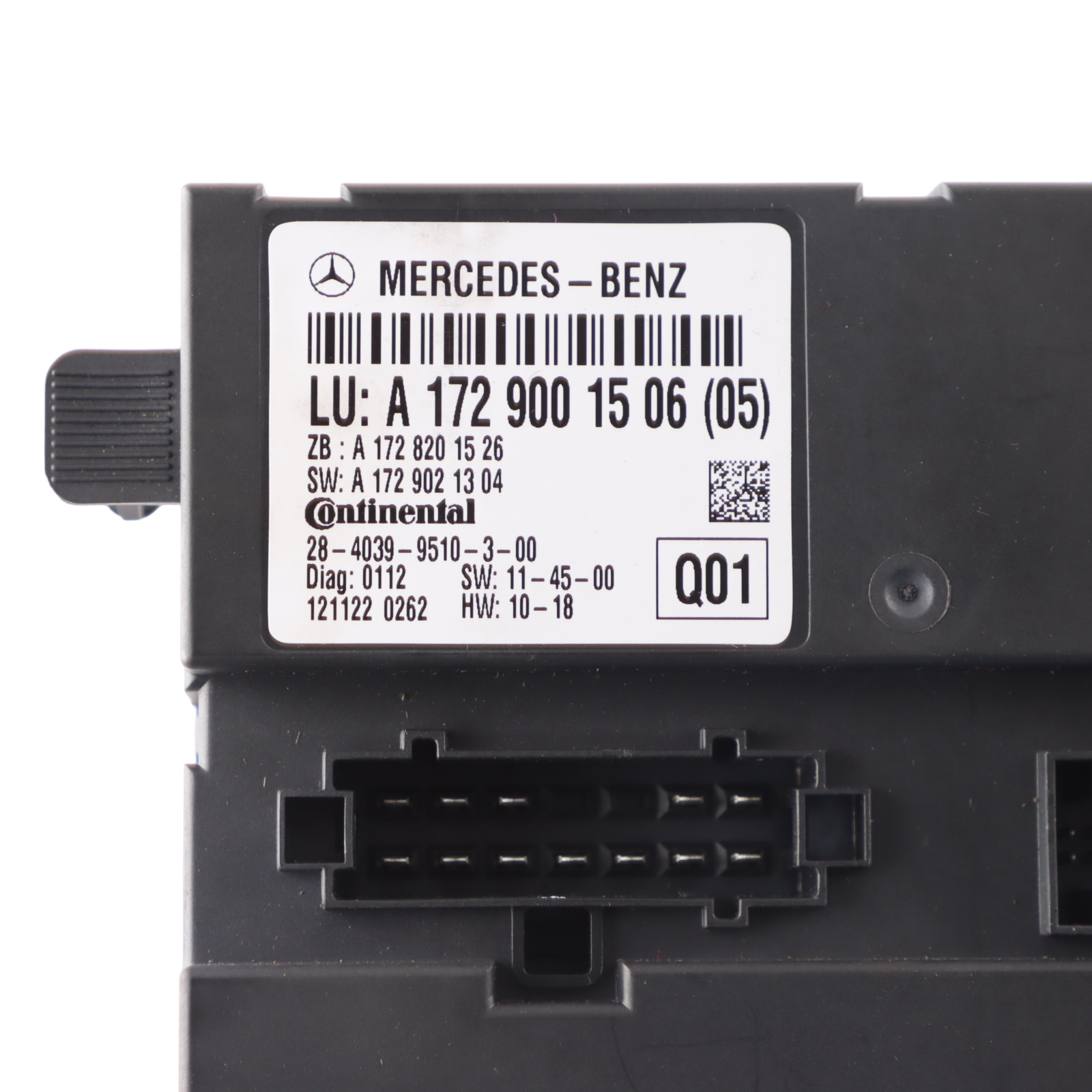 Mercedes R172 Convertible Roof Control Module ECU A1729001506