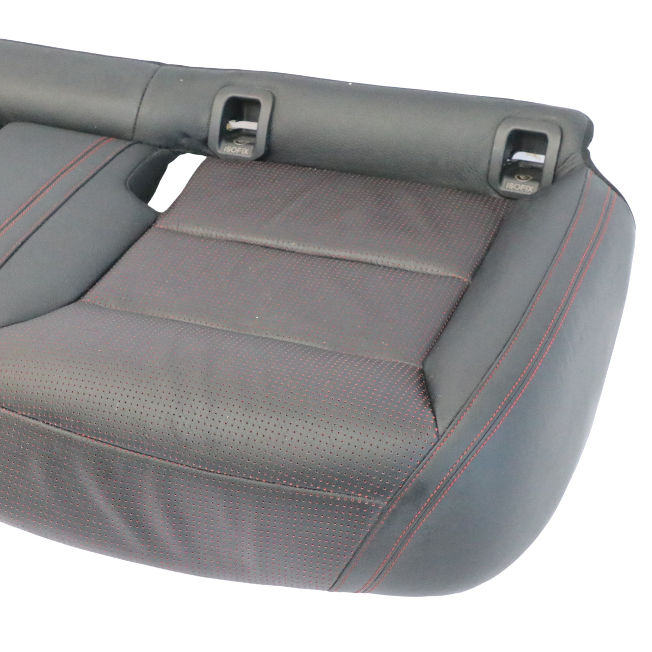 Mercedes GLA X156 AMG Rear Seat Bench Cushion Leather Nappa Black Red Accents