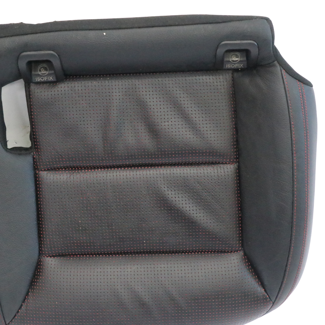 Mercedes GLA X156 AMG Rear Seat Bench Cushion Leather Nappa Black Red Accents