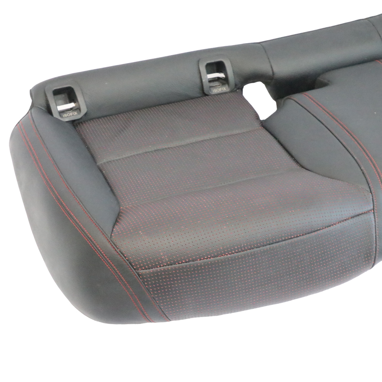 Mercedes GLA X156 AMG Rear Seat Bench Cushion Leather Nappa Black Red Accents