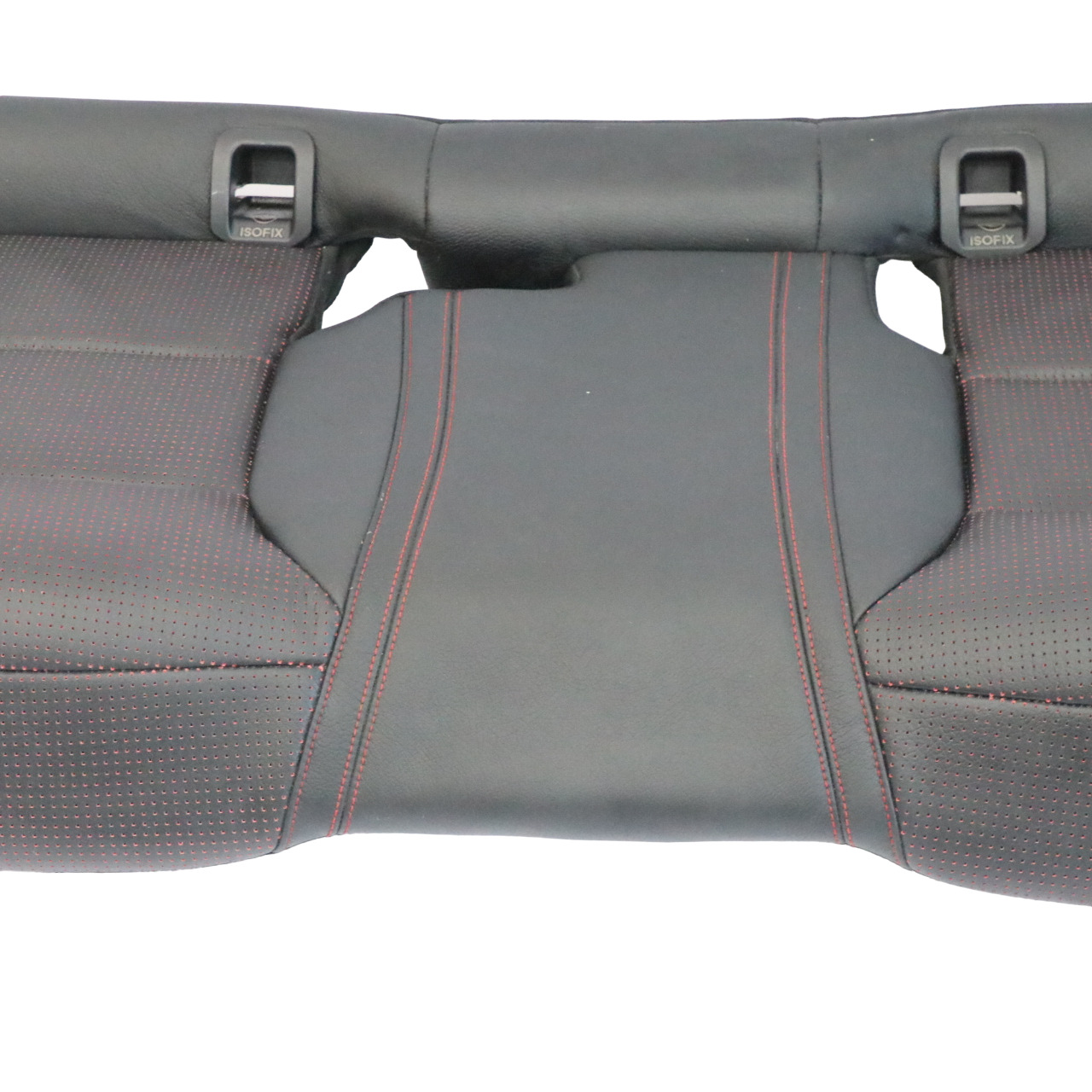 Mercedes GLA X156 AMG Rear Seat Bench Cushion Leather Nappa Black Red Accents