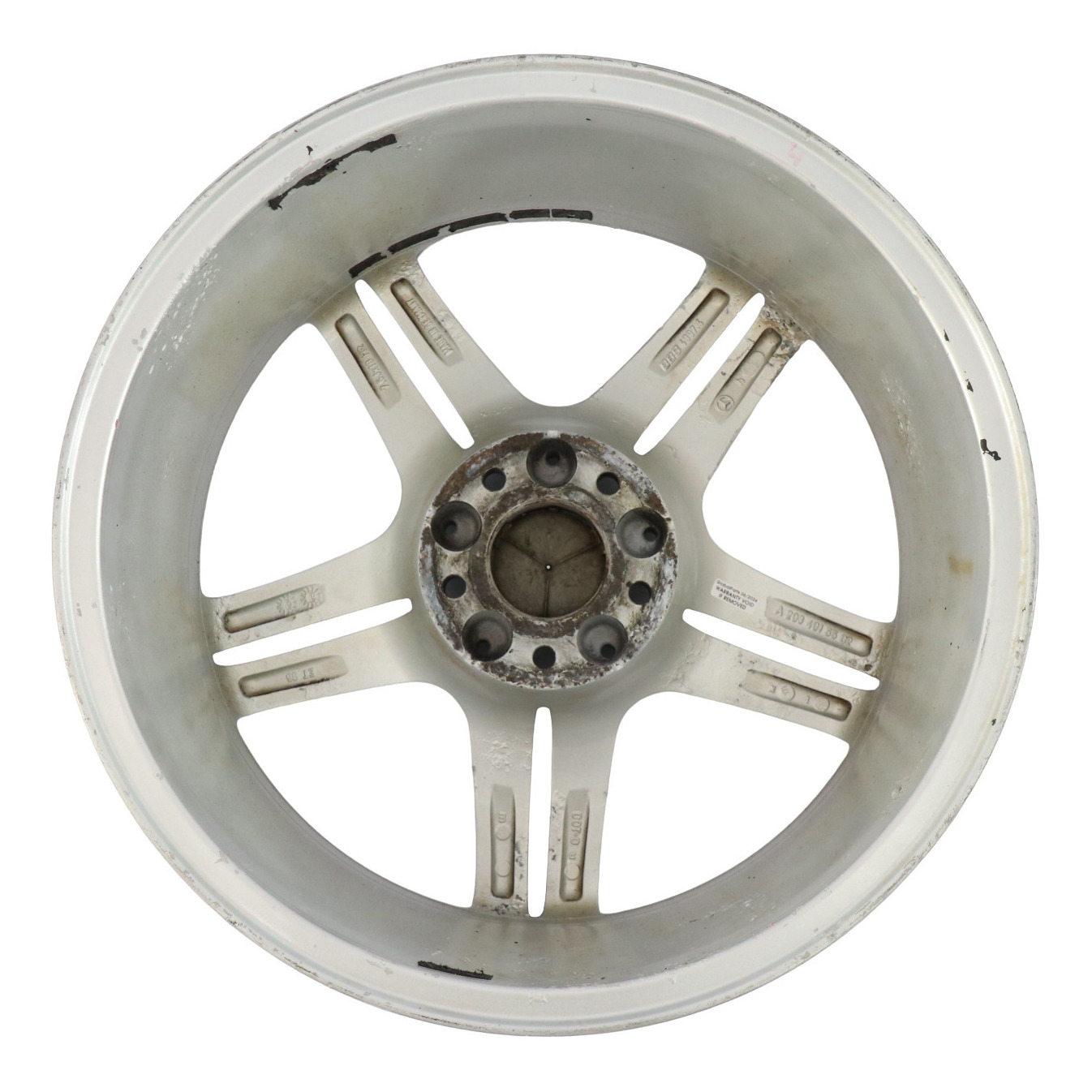 Mercedes W203 Silver 5-Double Spoke 18" ET:36 7,5J A2034015502