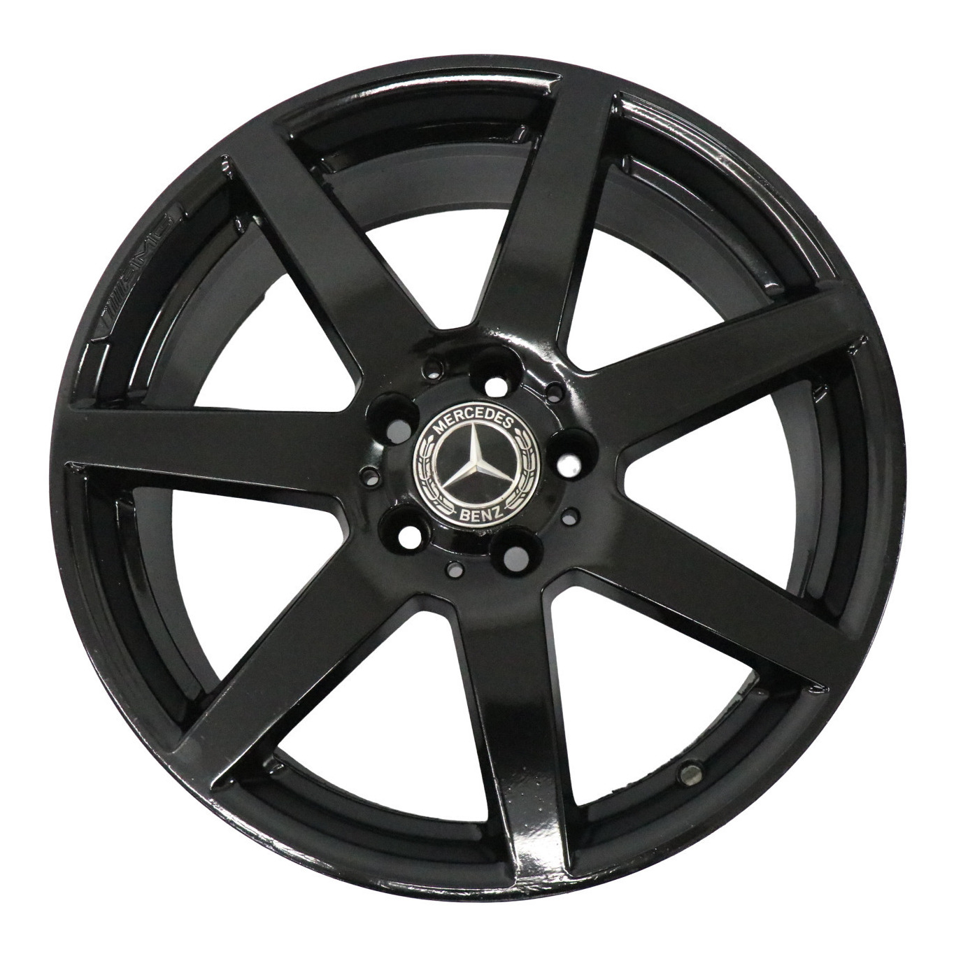 Mercedes W204 7-Spoke AMG Rear Black Alloy Wheel Rim 18" 8,5J ET:54 A2044019902