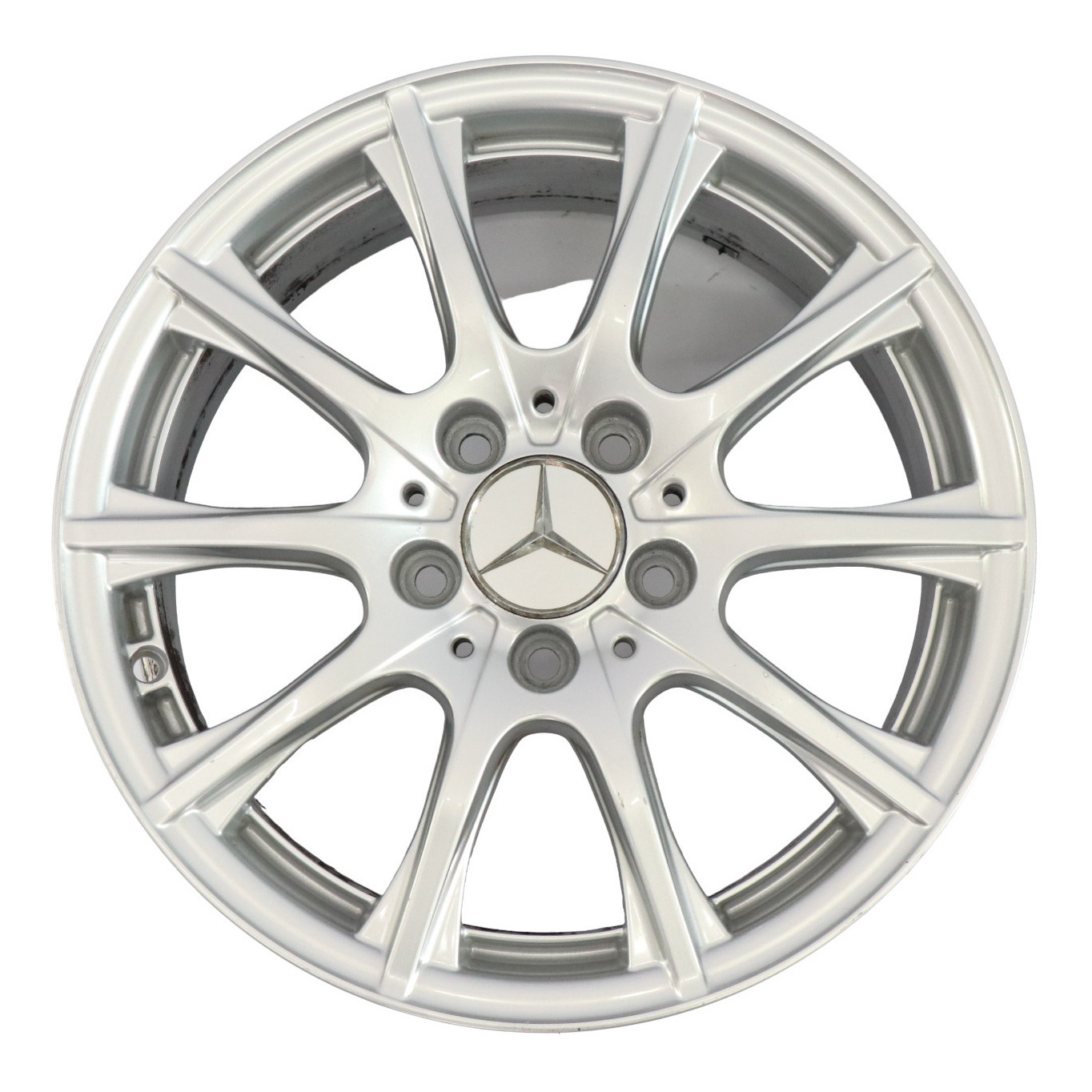 Mercedes W205 Silver Alloy Wheel Rim 16'' 6,5J ET:38 10 Spoke A2054012400