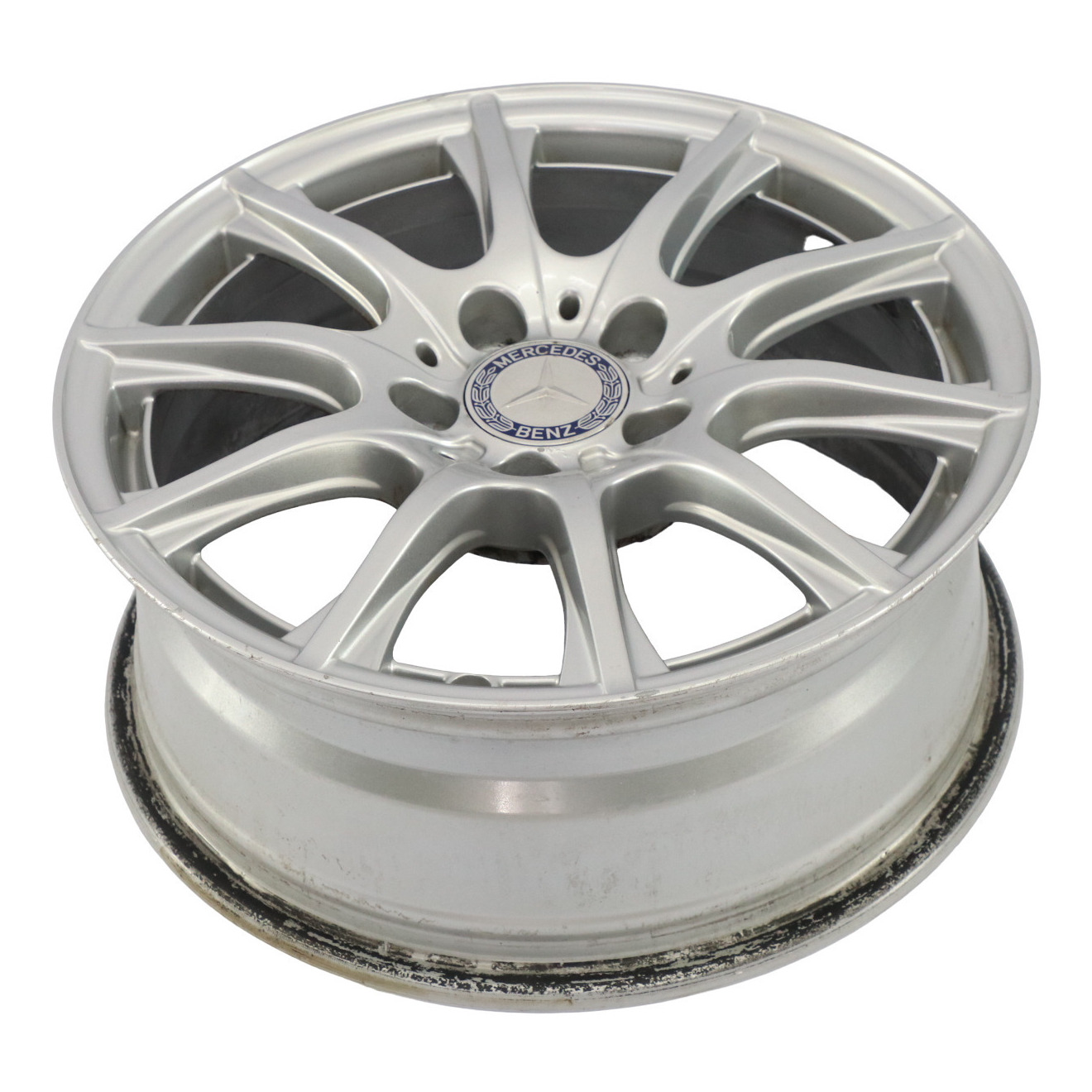 Mercedes W205 Silver Alloy Wheel Rim 16'' 6,5J ET:38 10 Spoke A2054012400