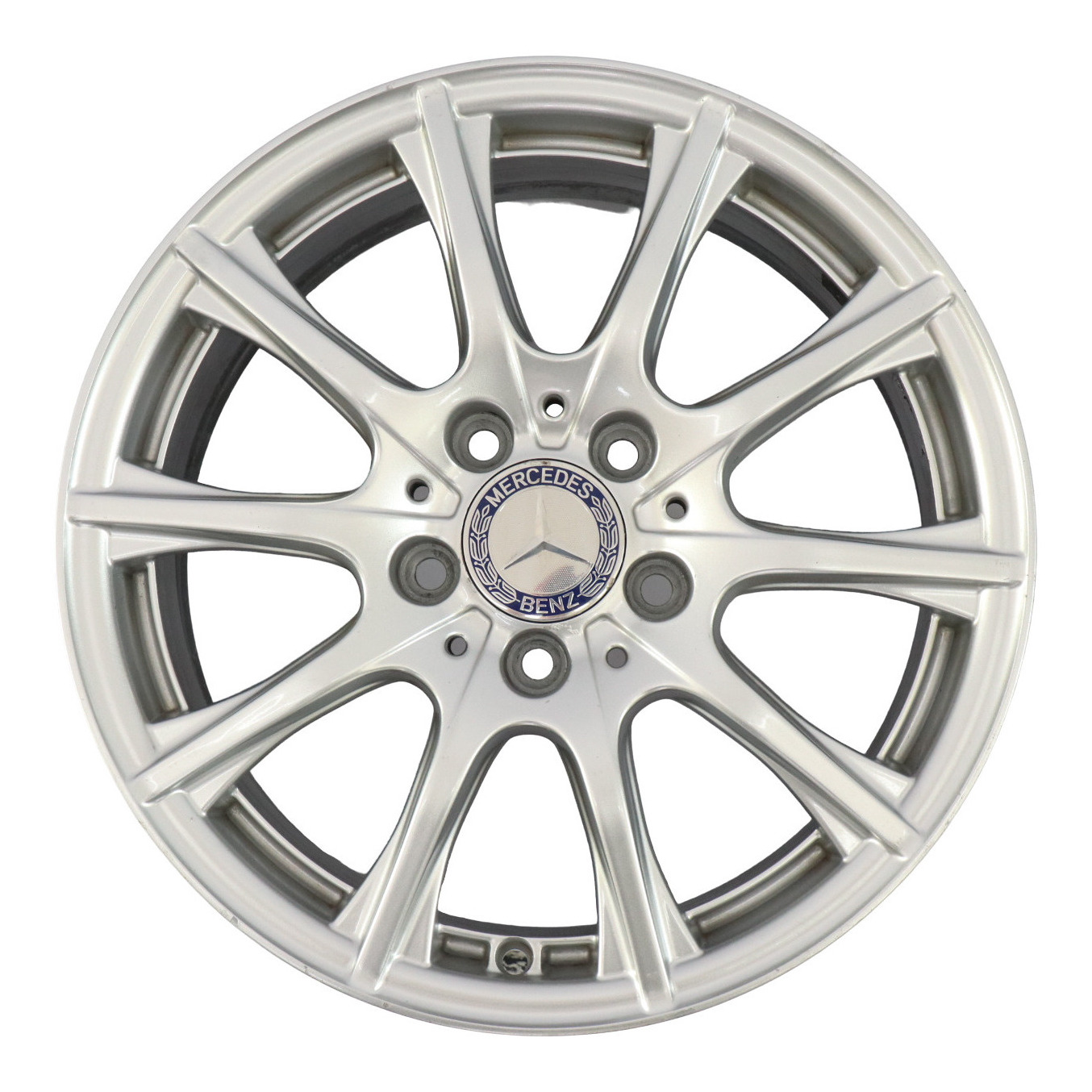 Mercedes W205 Silver Alloy Wheel Rim 16'' 6,5J ET:38 10 Spoke A2054012400