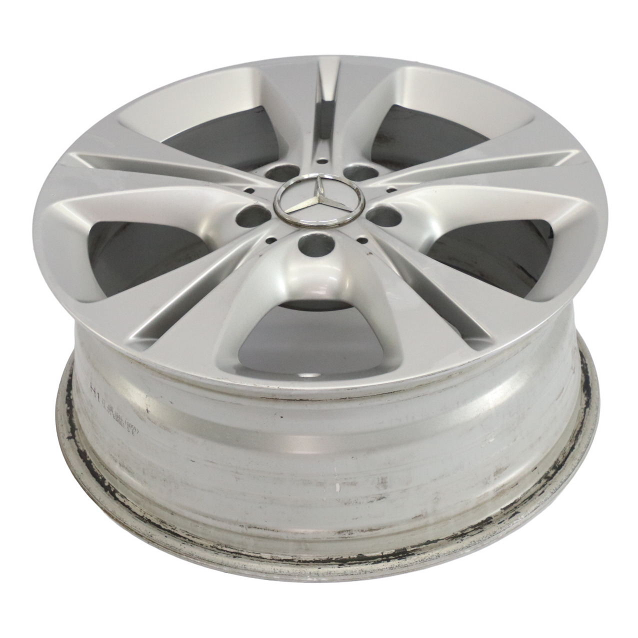 Mercedes W205 Silver Wheel Alloy Rim 5 Double Spoke 17" 7J ET:48,5 A2054014300