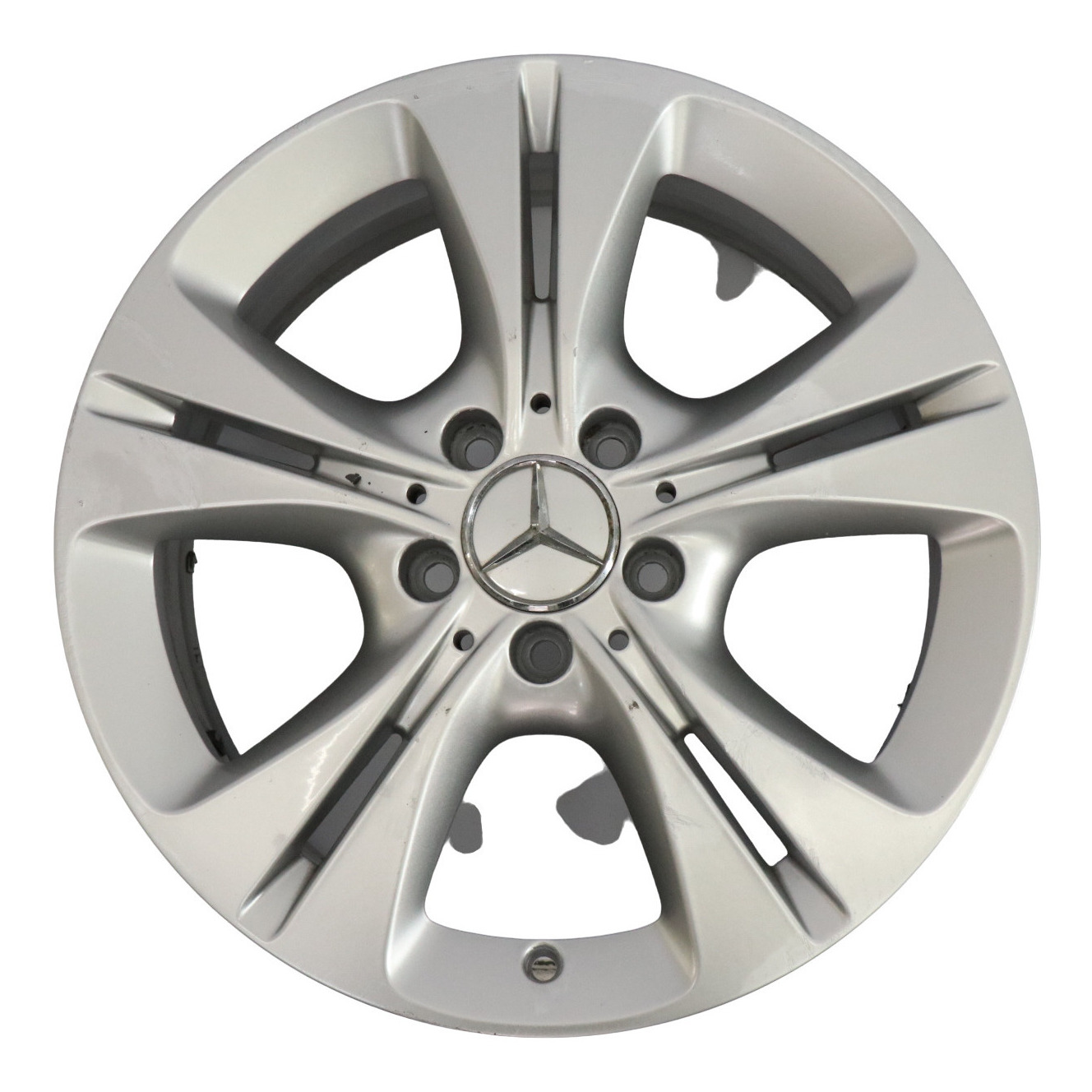 Mercedes W205 Silver Wheel Alloy Rim 5 Double Spoke 17" 7J ET:48,5 A2054014300