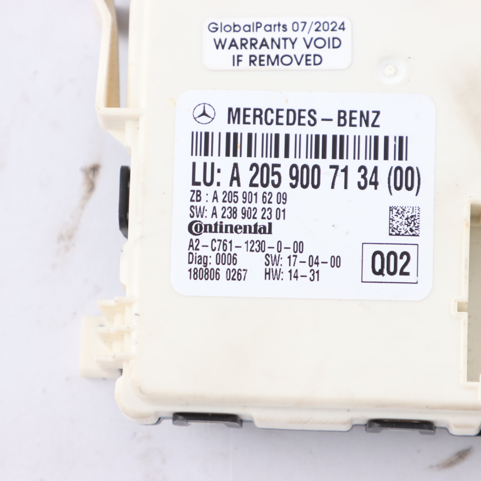 Mercedes C205 Sam Control Module Body Comfort ECU A2059007134