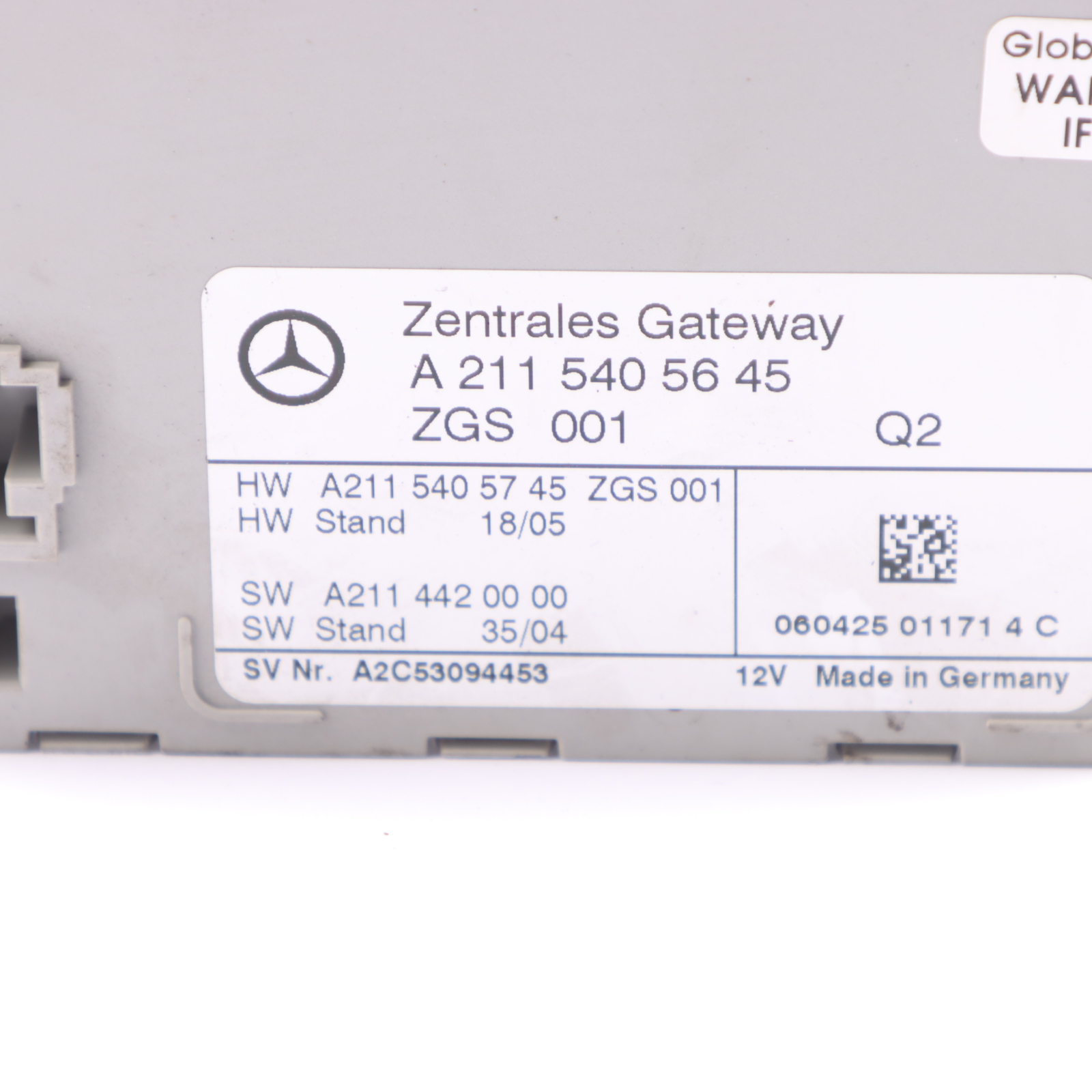 Mercedes W211 Central Gateway Module Control Unit A2115405645 