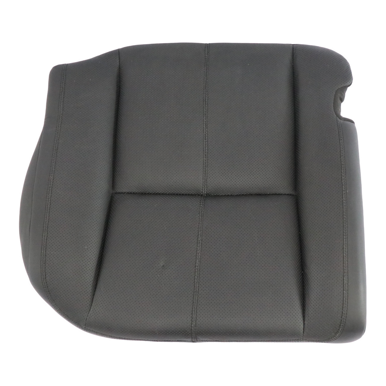 Mercedes W221 Rear Seat Cushion Cover Right O/S Leather Nappa Black