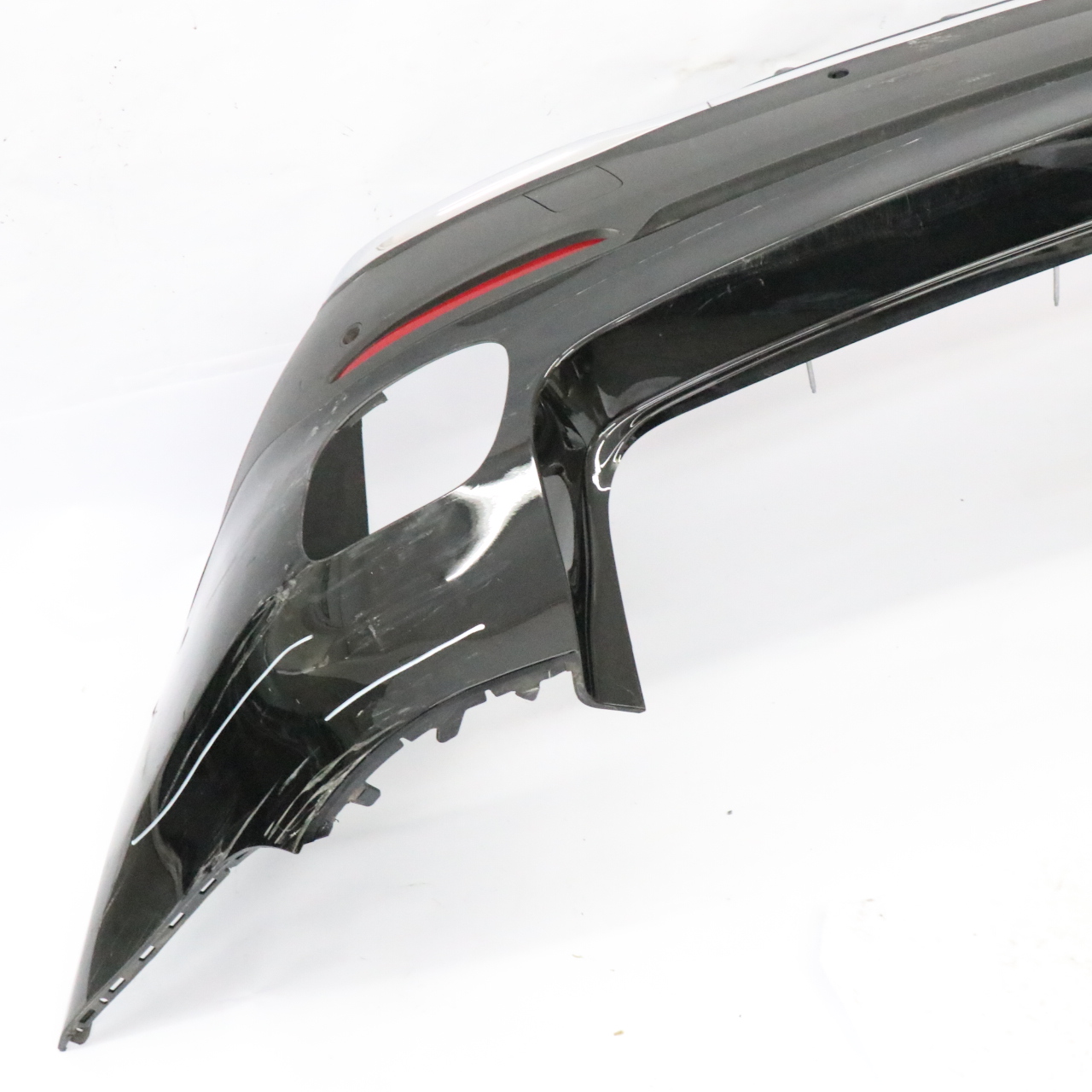 Mercedes X253 Rear Bumper Hybrid Trim Panel Covering Obsidian Black  - 197