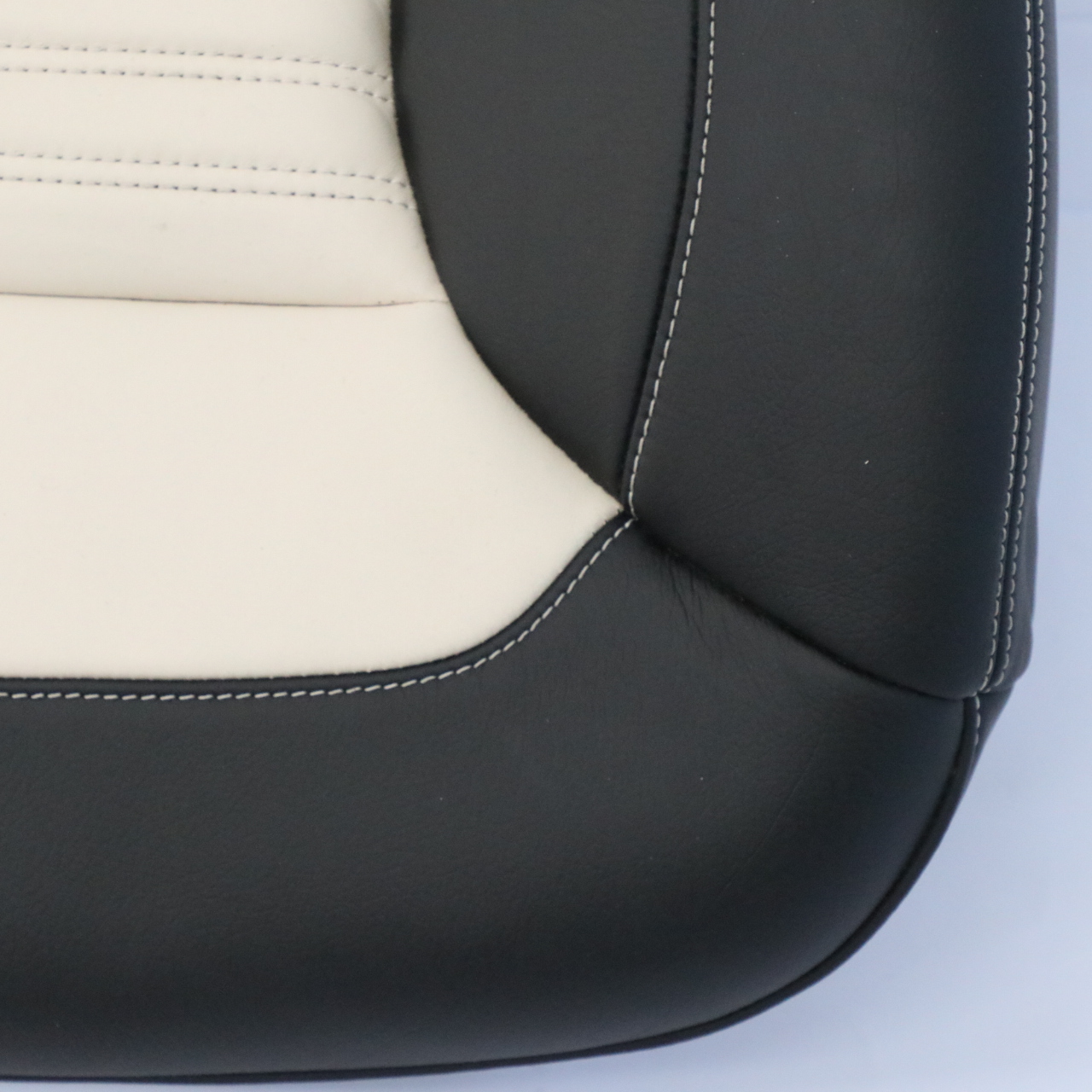 Mercedes GLE C292 Rear Seat Cushion Cover Left Leather Nappa Black / Porcelain