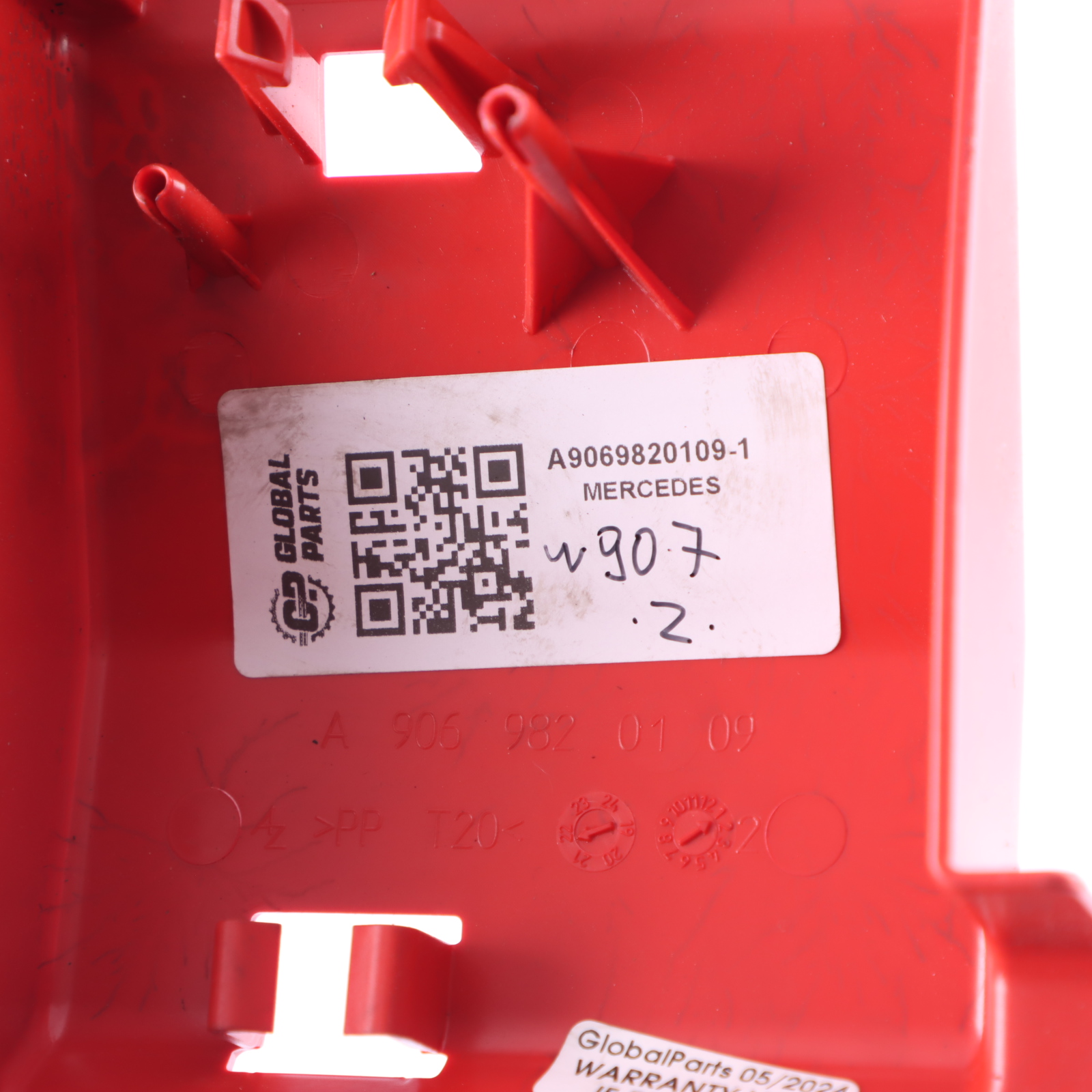 Mercedes W907 Positive Battery Terminal Cover Cap Trim Red A9069820109