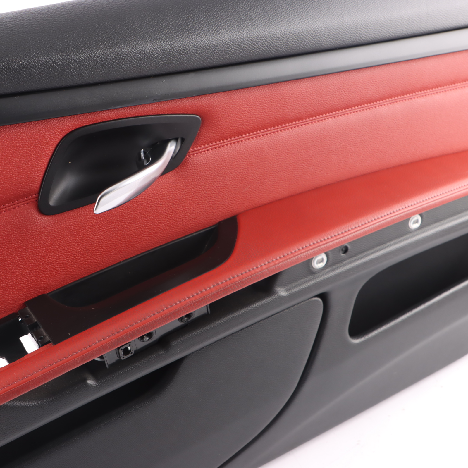 BMW E92 E93 Front Right O/S Door Card Cover Trim Panel Lining Red Leather