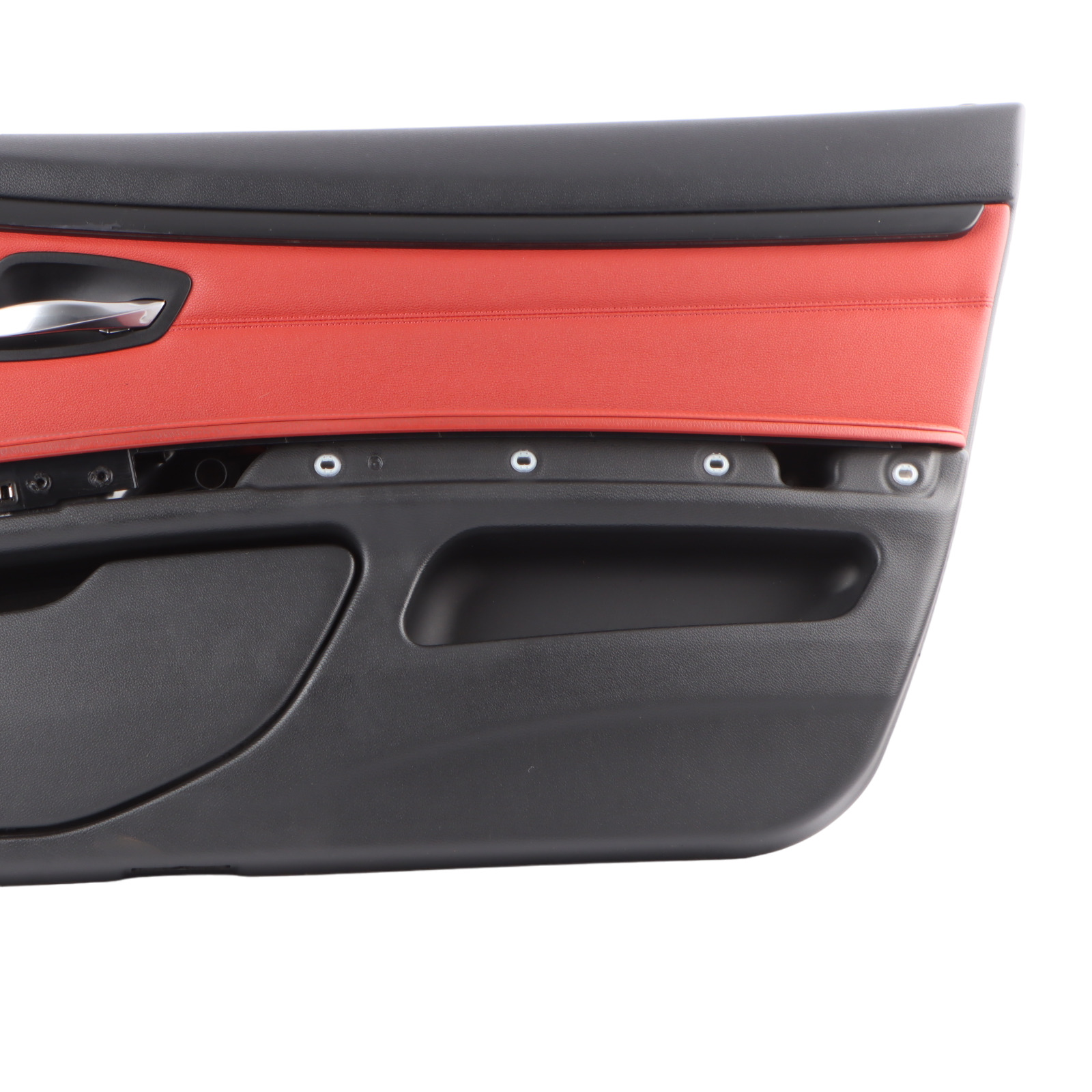 BMW E92 E93 Front Right O/S Door Card Cover Trim Panel Lining Red Leather