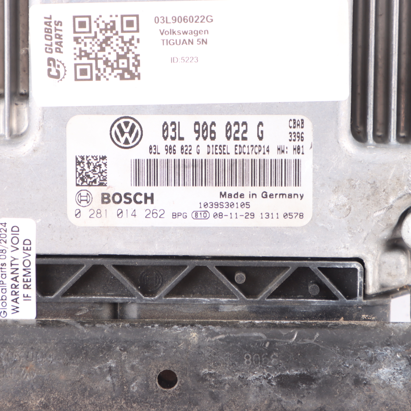 VW Tiguan 5N 2.0TDI 4motion 140HP CBAB Engine Control Unit 03L906022G Automatic