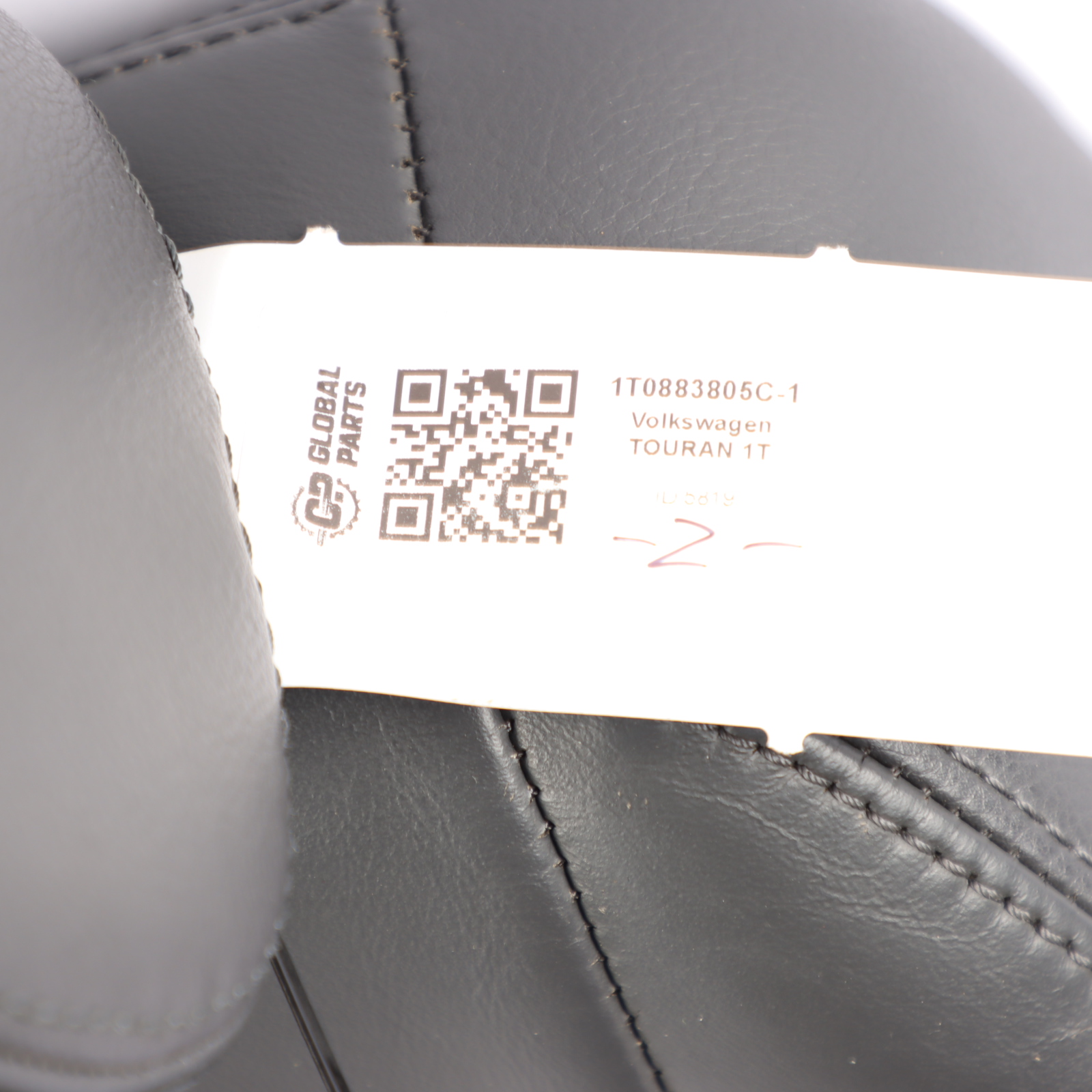 Volkswagen VW Touran 1T 2nd Row Left N/S Interior Seat Imitation Leather Black