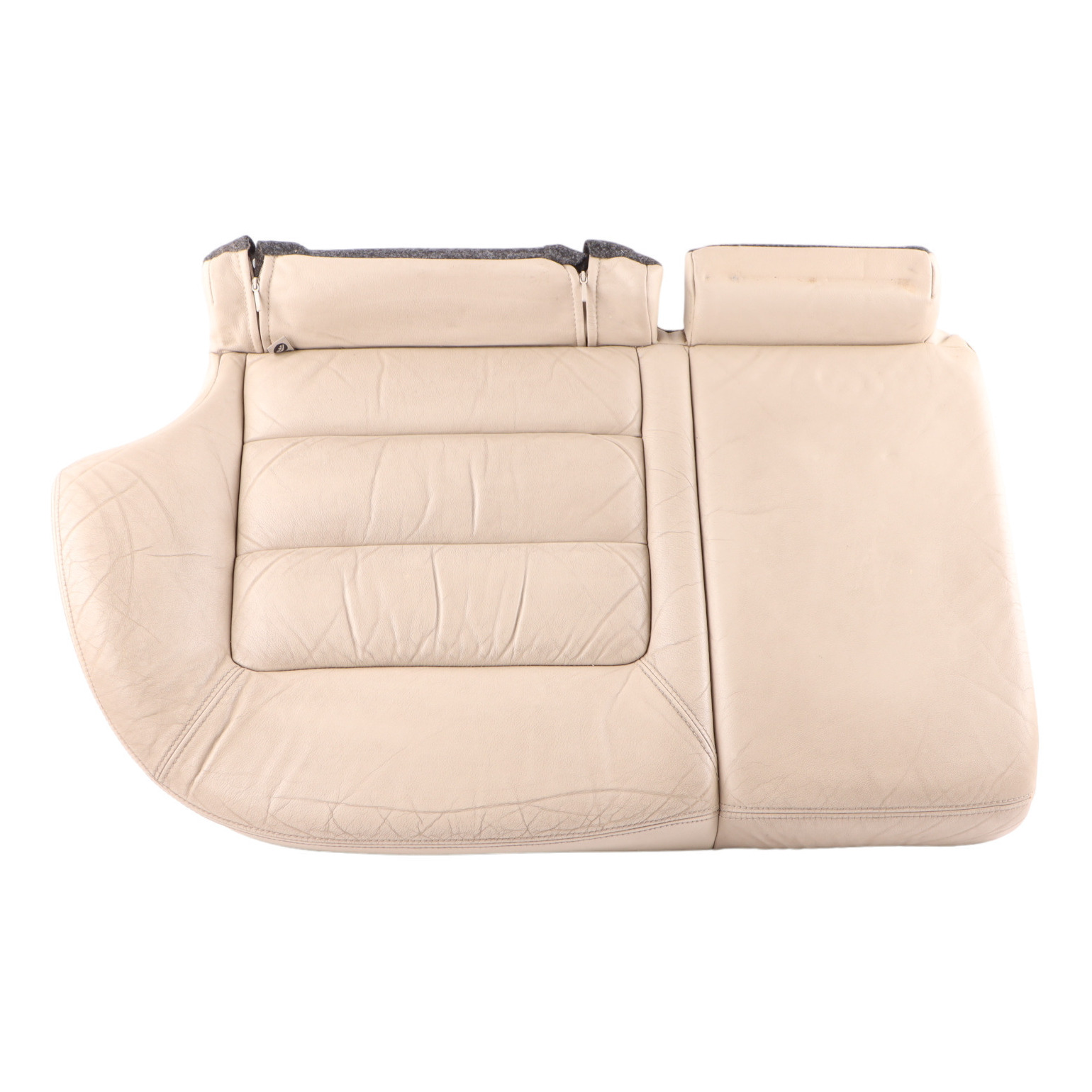 Skoda Octavia II Seat Bench Rear Right O/S Couch Cover Ivory Leather Beige