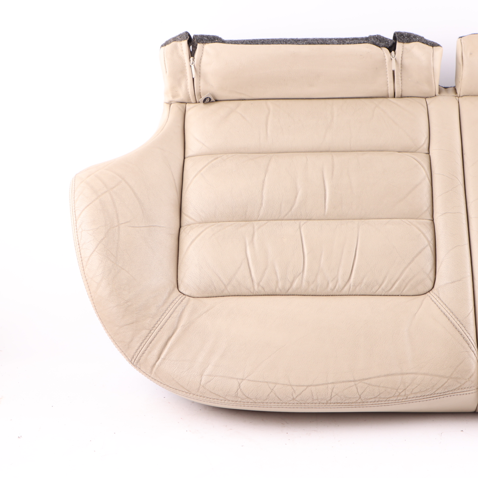 Skoda Octavia II Seat Bench Rear Right O/S Couch Cover Ivory Leather Beige