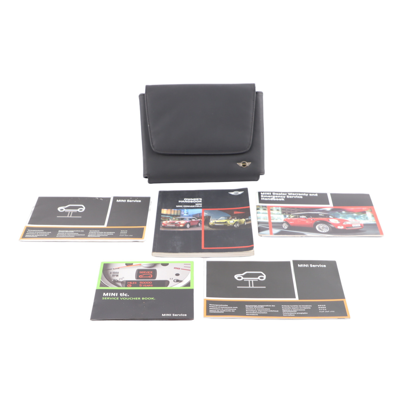 Mini Cooper R56 R57 Service Booklet Owner's Handbook Pouch Case Wallet Set