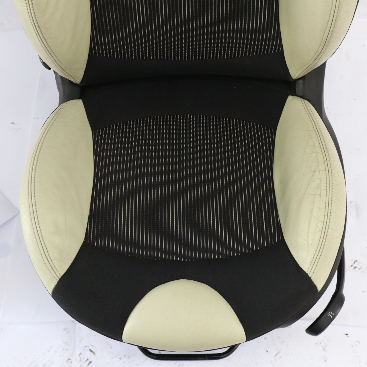 Mini Cooper One R55 R56 R57 Sport Cloth Cream Leather Front Left Seat N/S