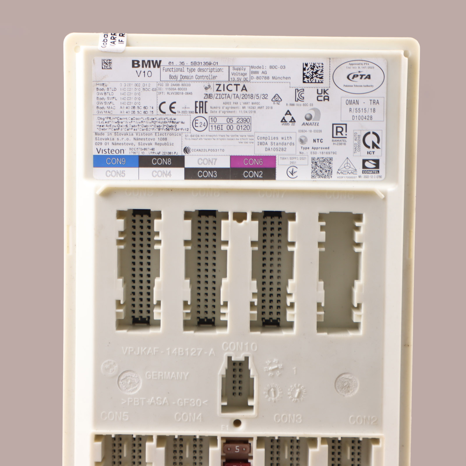 BMW i4 G26 Fuse Box Front Body Control Module ECU BCM Unit 5B31359