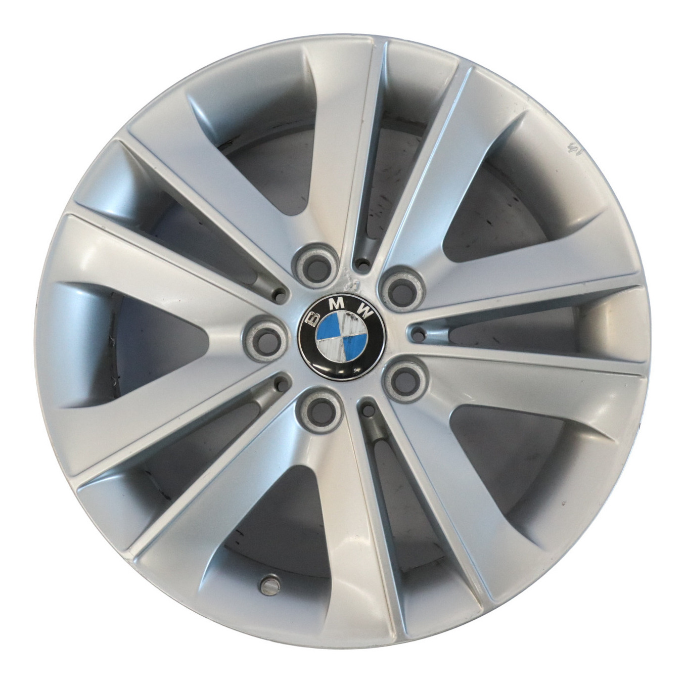 BMW E81 E87 Silver Wheel Alloy Rim 17" V-Spoke 141 ET:47 7J 6762888 6775621