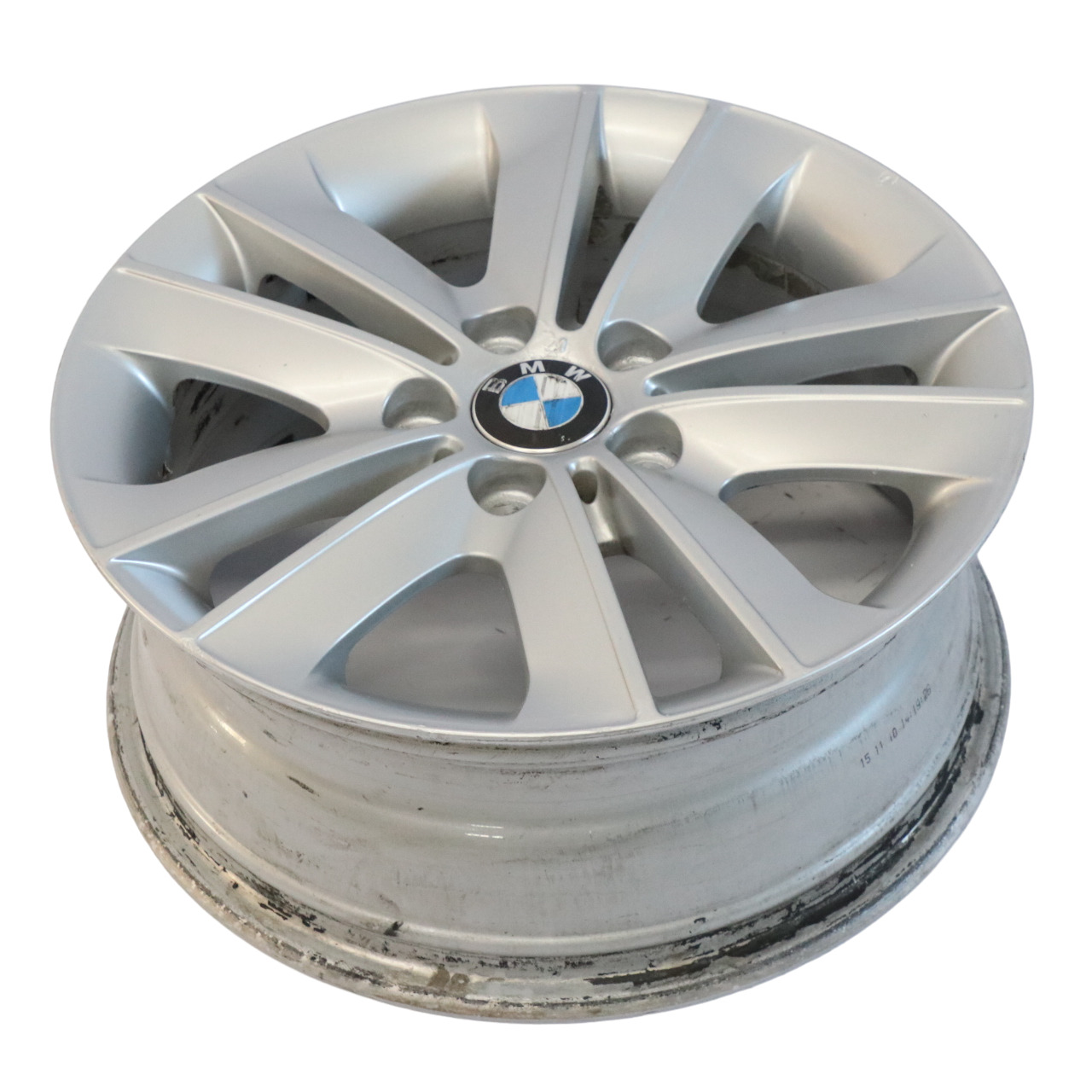 BMW E81 E87 Silver Wheel Alloy Rim 17" V-Spoke 141 ET:47 7J 6762888 6775621