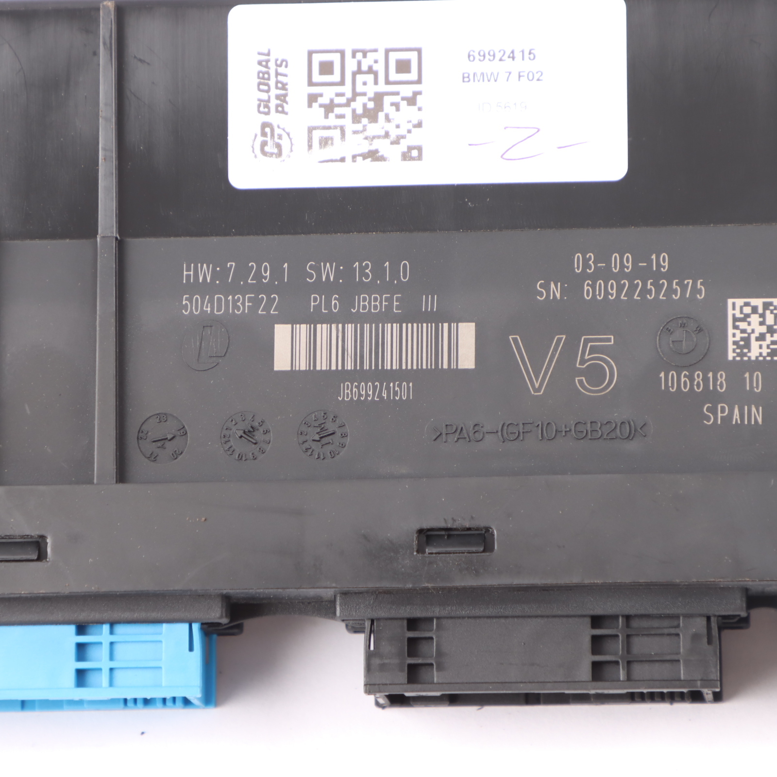 BMW 7 F02 ECU Body Control Module Junction Box JBBFEIIIR LP 6992415