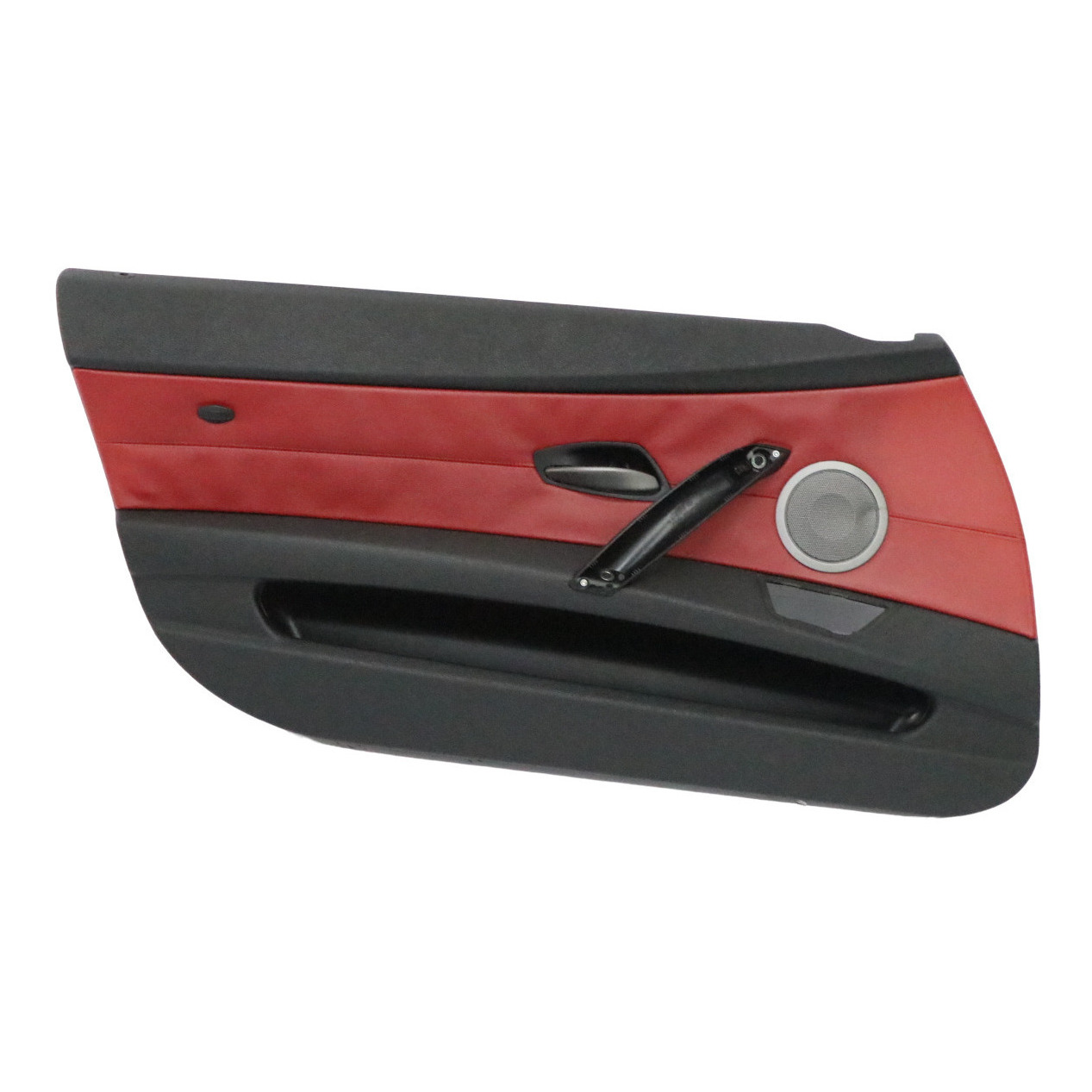 BMW Z4 E85 E86 Front Left N/S Door Card Trim Panel Leather Black Red